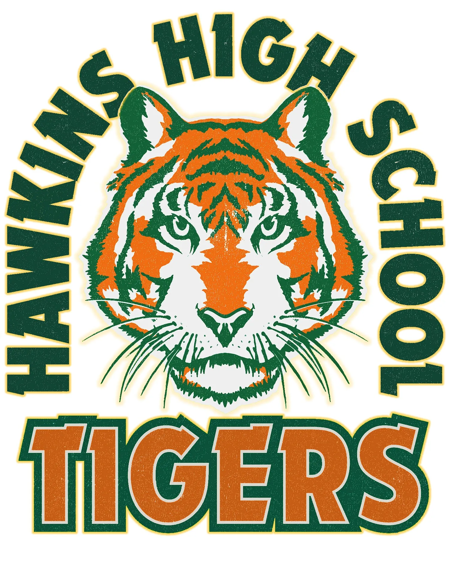 Stranger Things Hawkins High Tigers Stare Men's T-Shirt