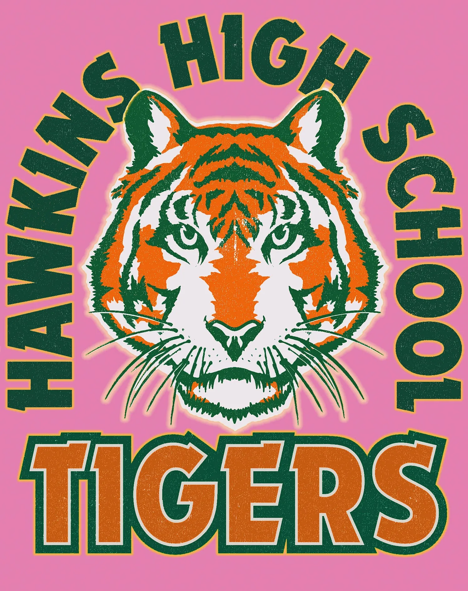Stranger Things Hawkins High Tigers Stare Men's T-Shirt