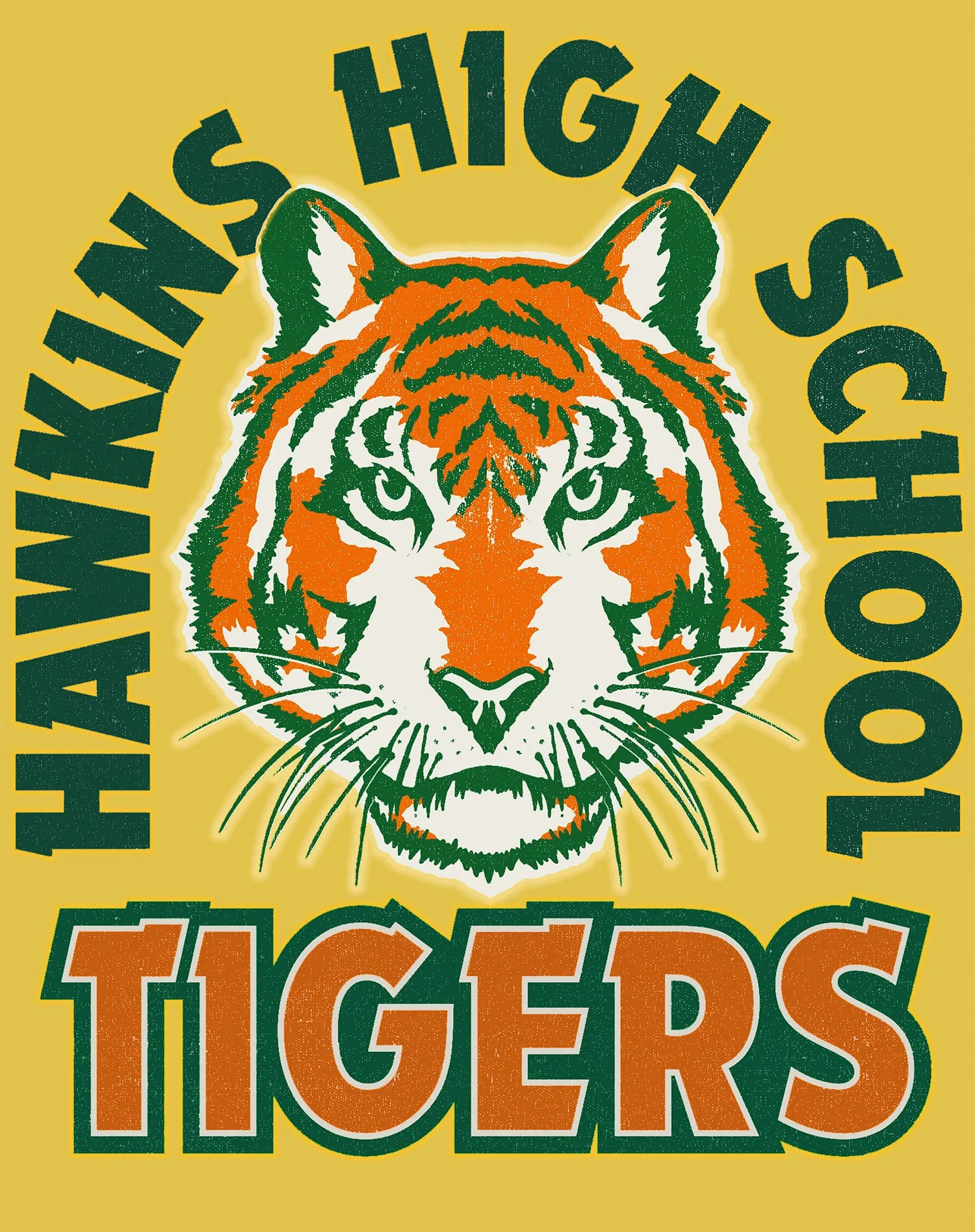 Stranger Things Hawkins High Tigers Stare Men's T-Shirt