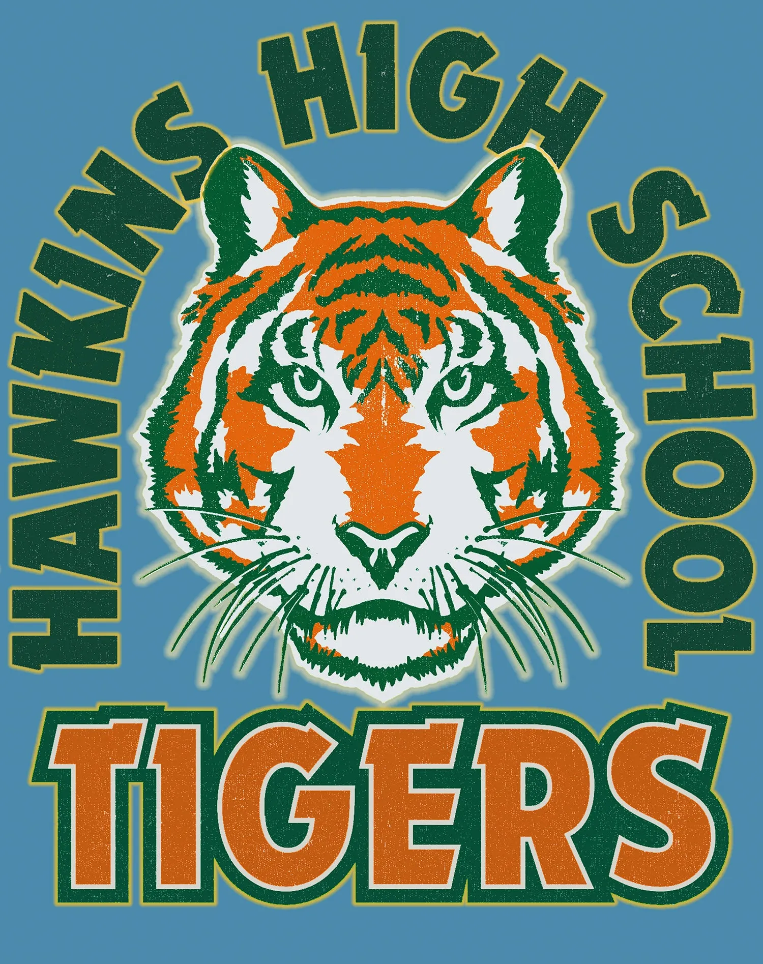 Stranger Things Hawkins High Tigers Stare Men's T-Shirt
