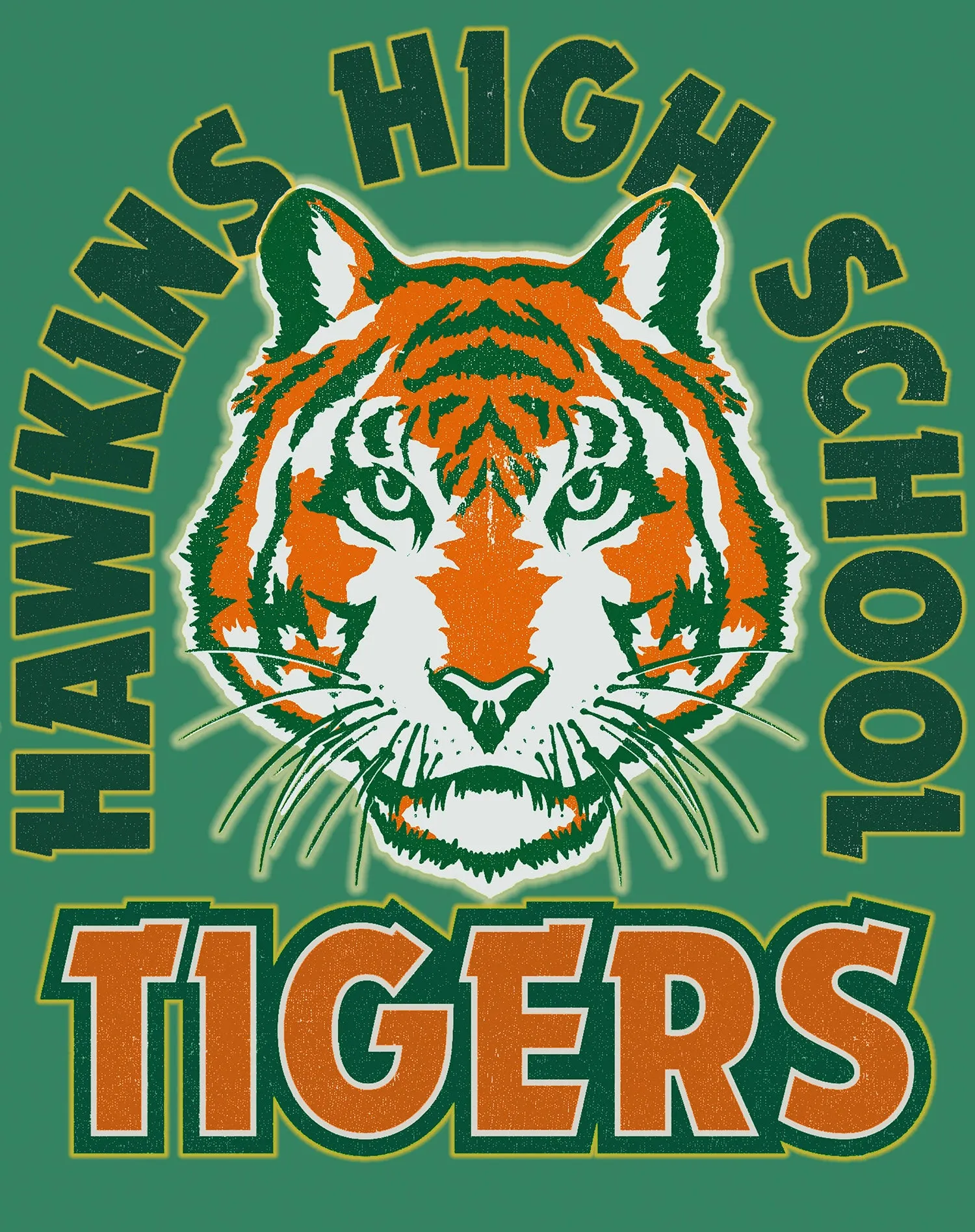 Stranger Things Hawkins High Tigers Stare Men's T-Shirt