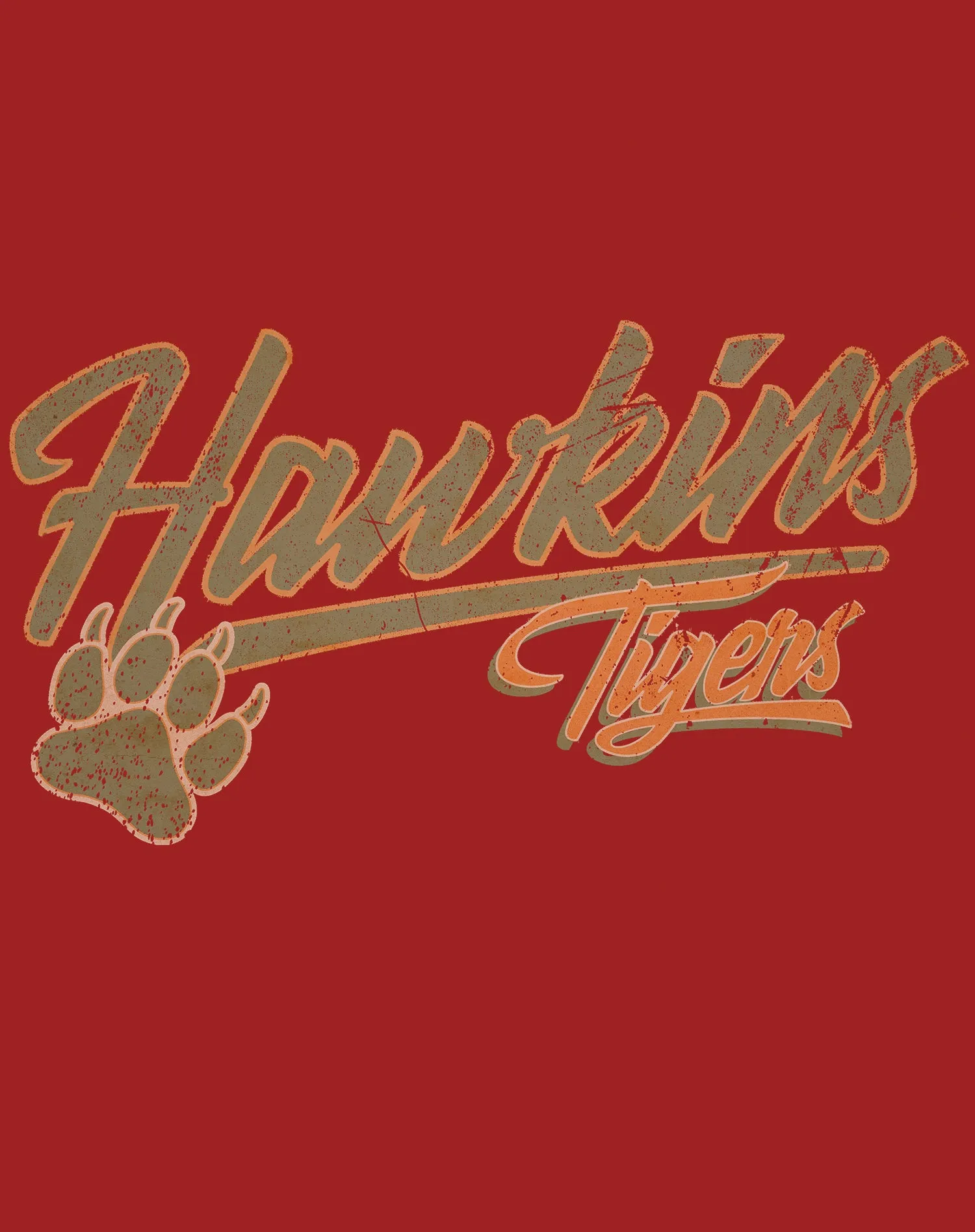 Stranger Things Hawkins Tigers Varsity Vintage Men's T-Shirt