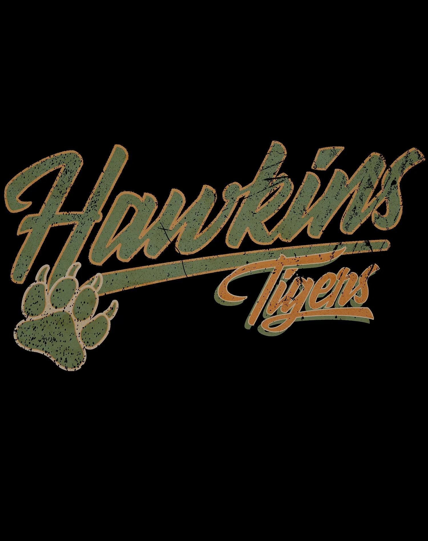Stranger Things Hawkins Tigers Varsity Vintage Men's T-Shirt