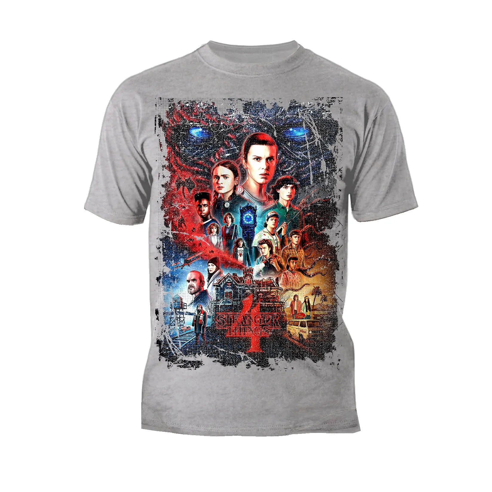 Stranger Things S4 Poster Vintage Battle Men's T-Shirt