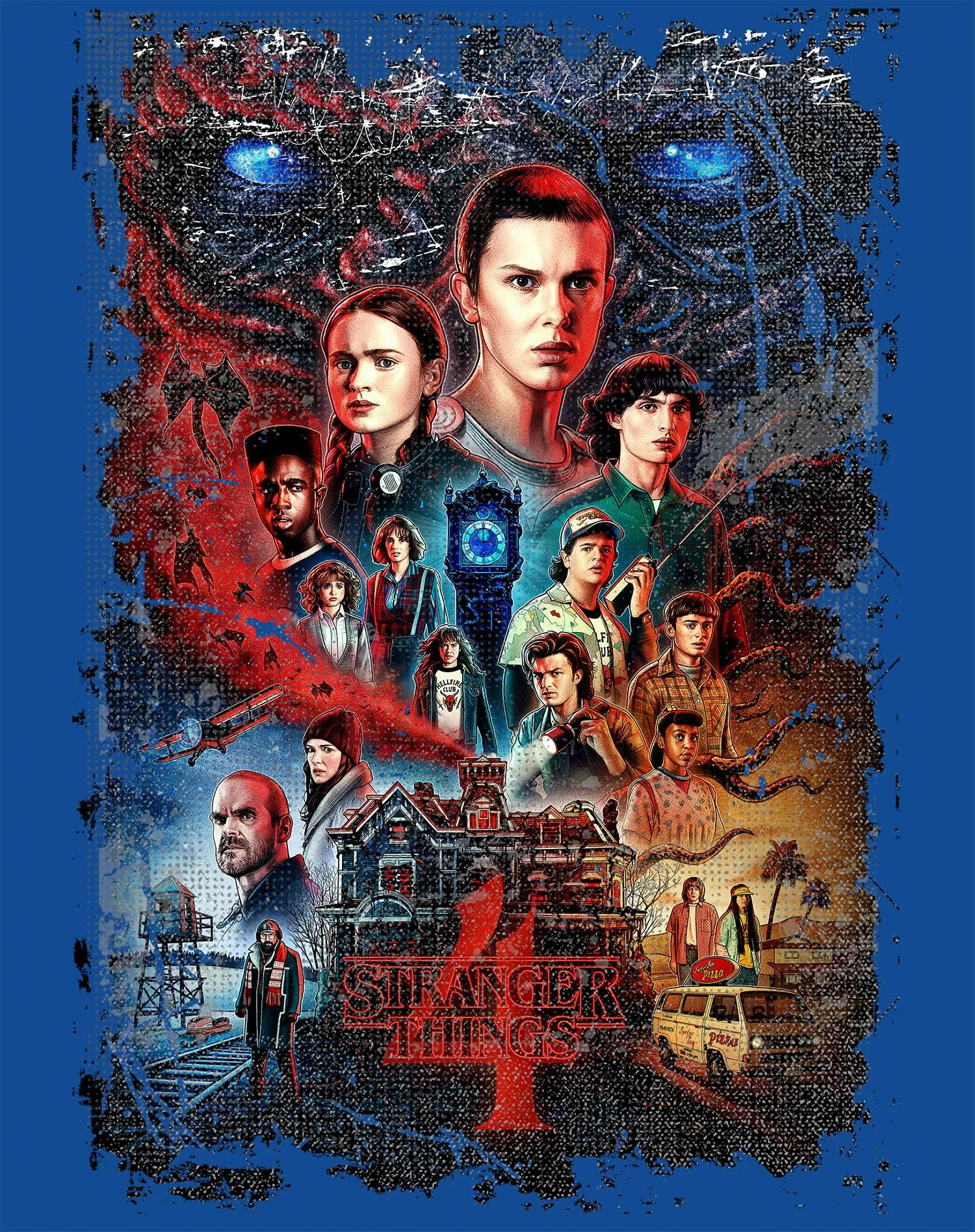 Stranger Things S4 Poster Vintage Battle Men's T-Shirt