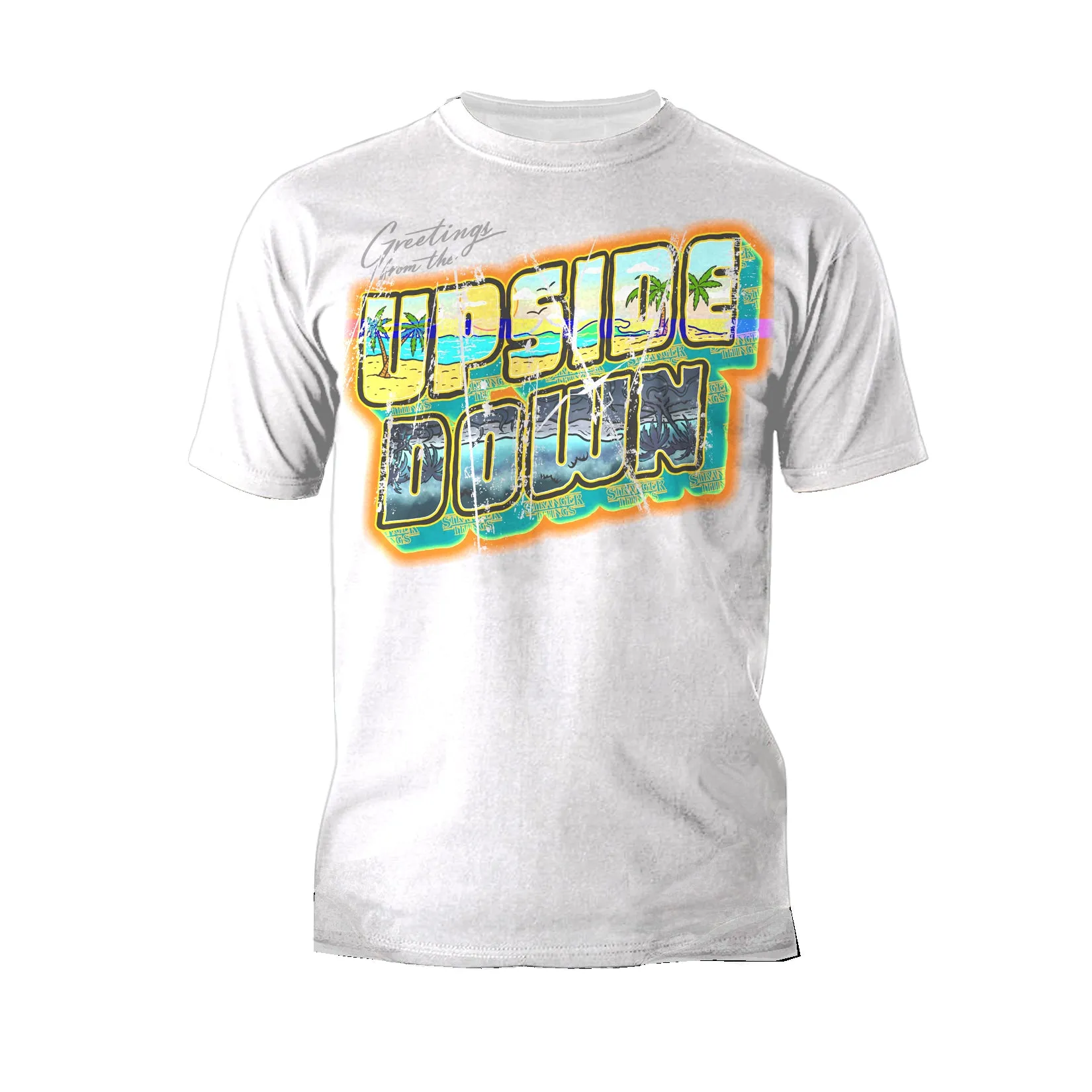 Stranger Things Upside Down Greetings California Men's T-Shirt