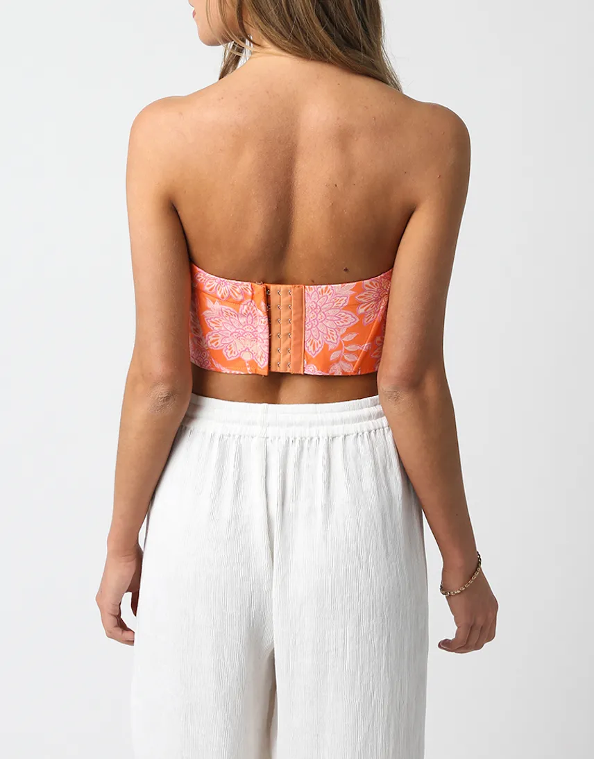Strapless Corset Crop Top