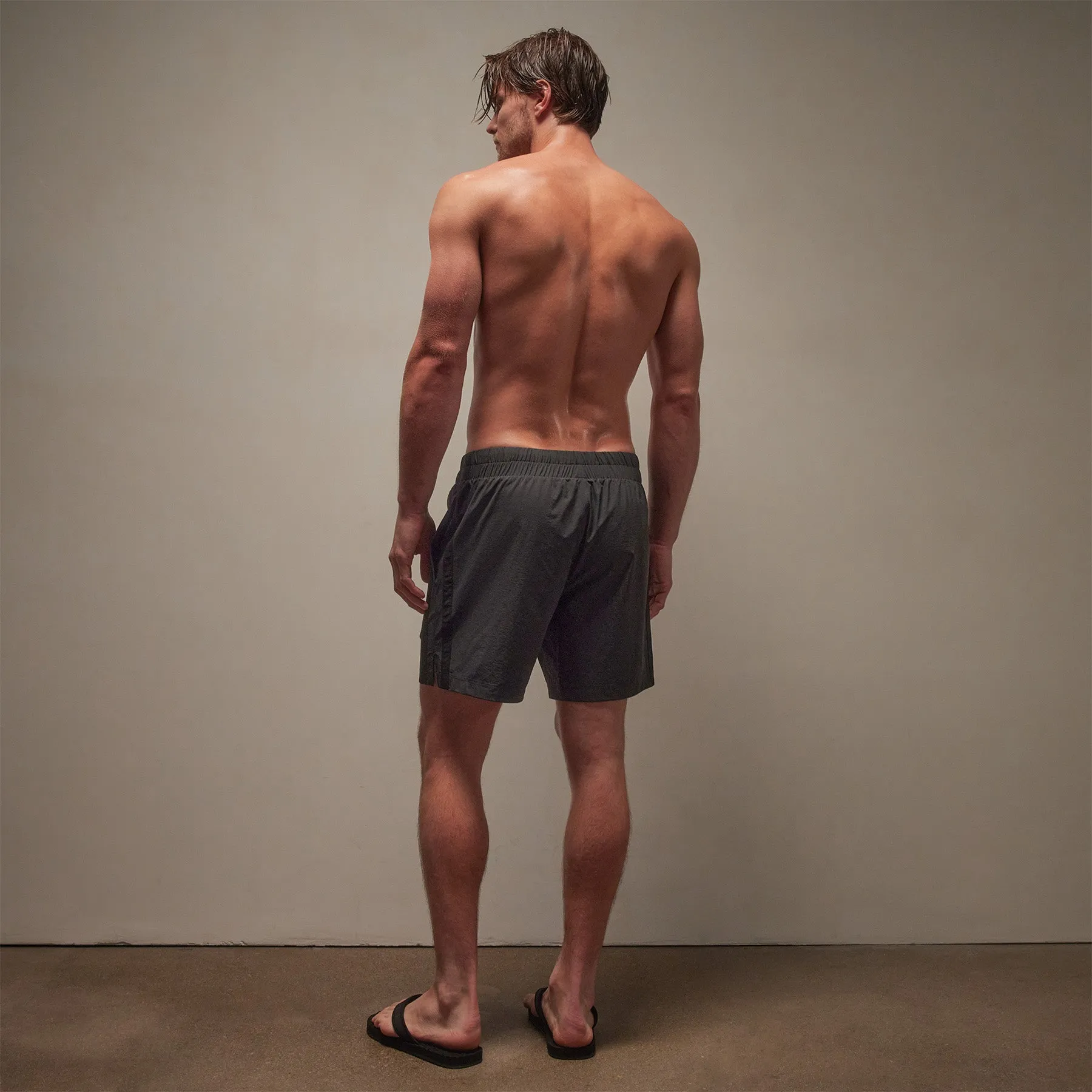 Stretch Rip Stop Stripe Short - Carbon/Black