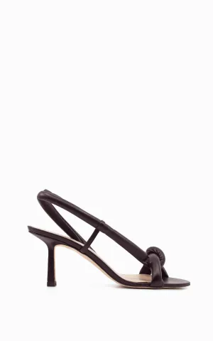 STUDIO AMELIA Tubular Pretzel 70 Heel - Chocolate
