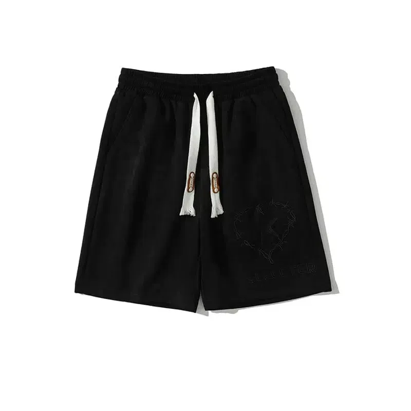Suede Elastic-Waist Casual Shorts