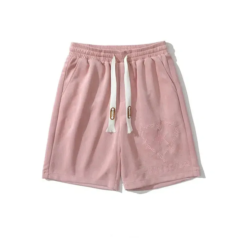 Suede Elastic-Waist Casual Shorts
