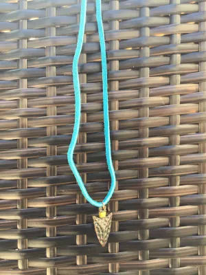 Suede Spear Necklace