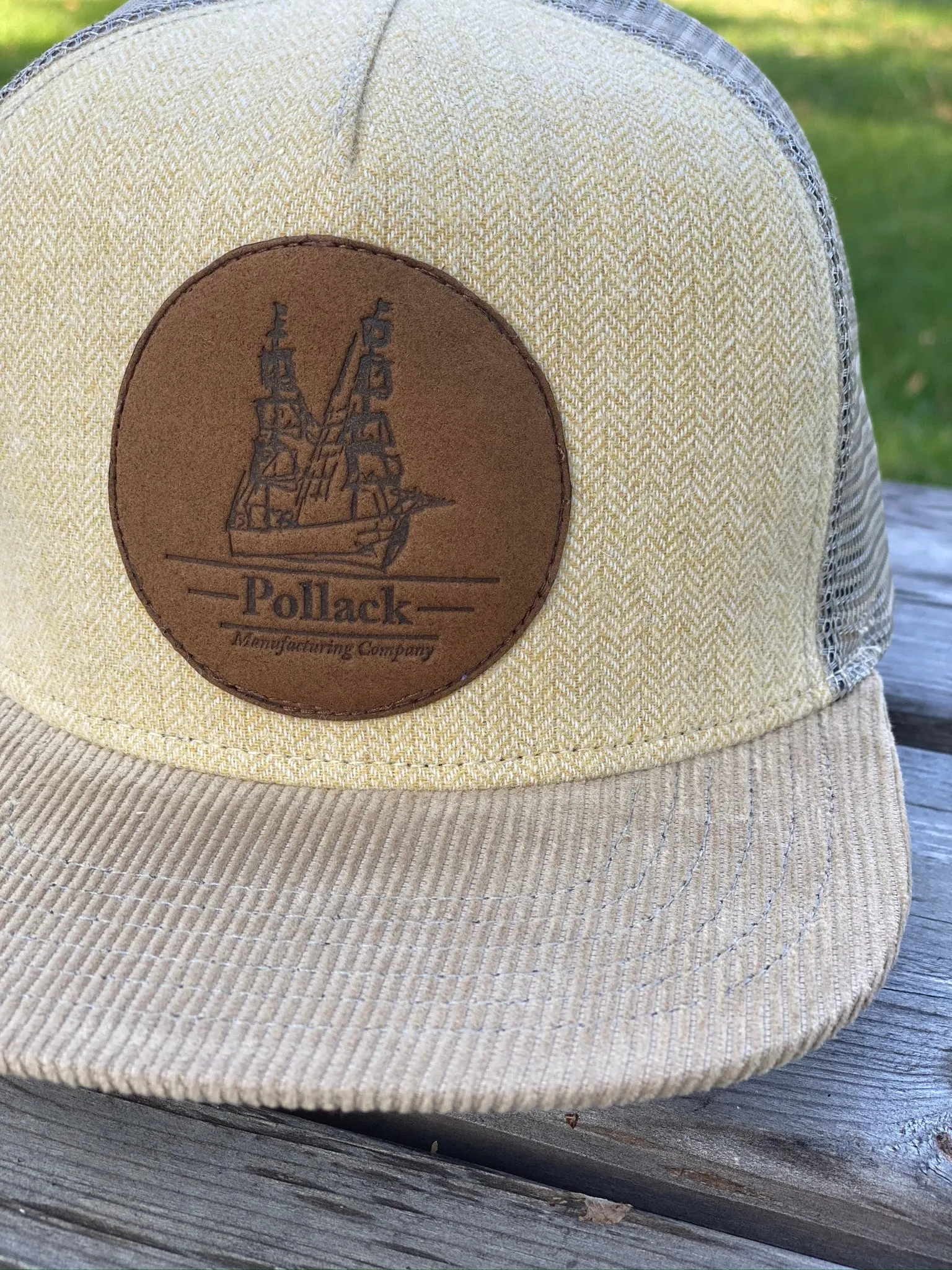 TAN LEATHER TRUCKER