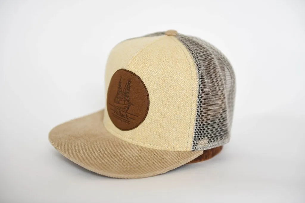 TAN LEATHER TRUCKER