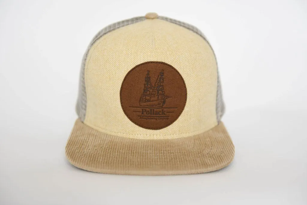 TAN LEATHER TRUCKER