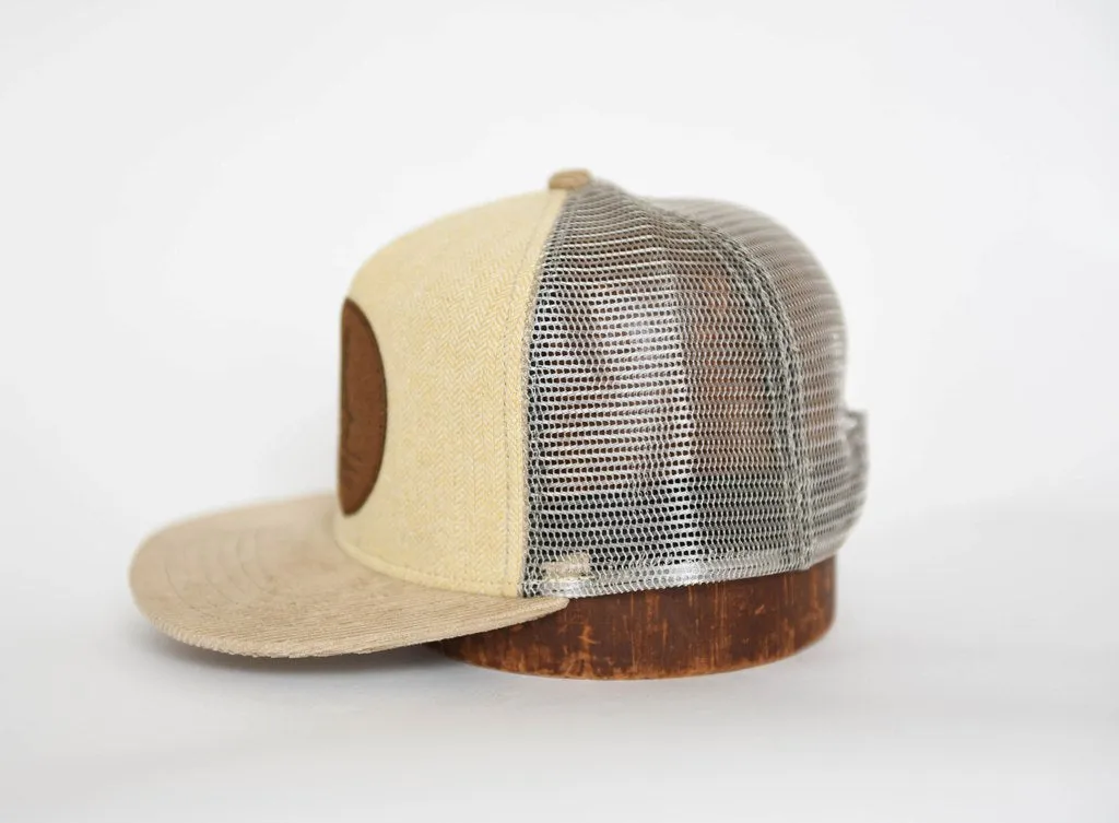 TAN LEATHER TRUCKER