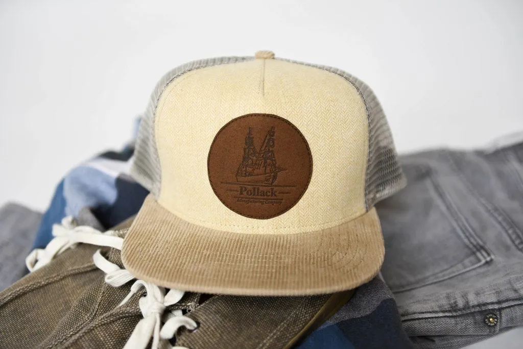 TAN LEATHER TRUCKER