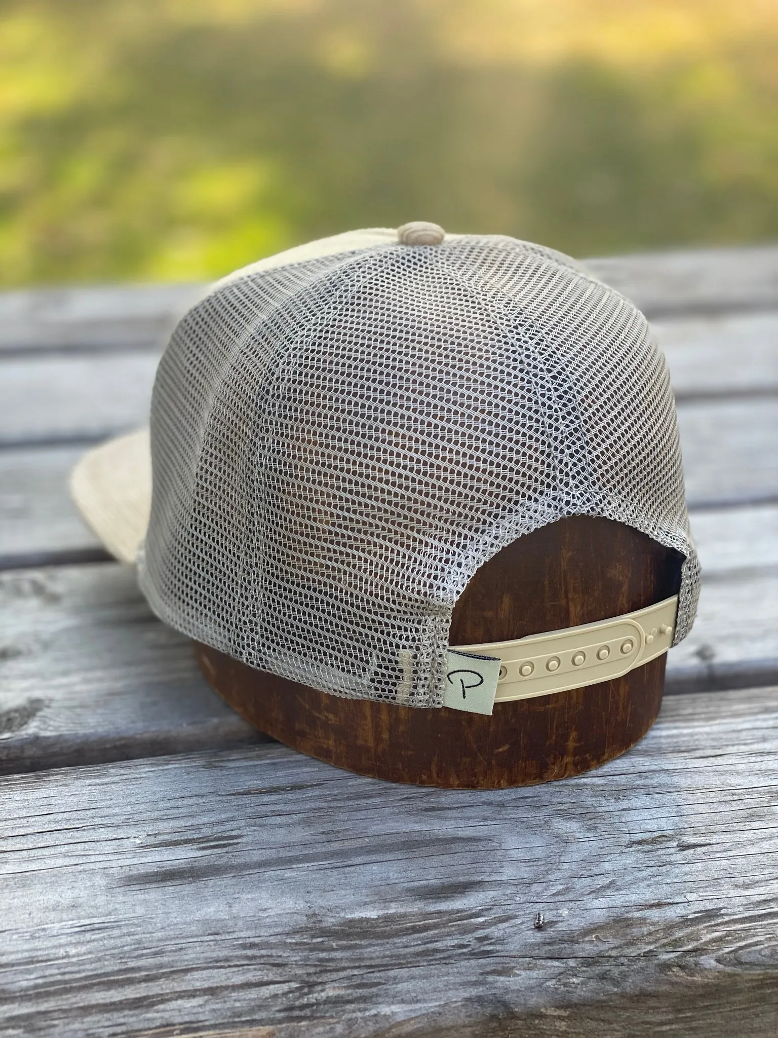 TAN LEATHER TRUCKER