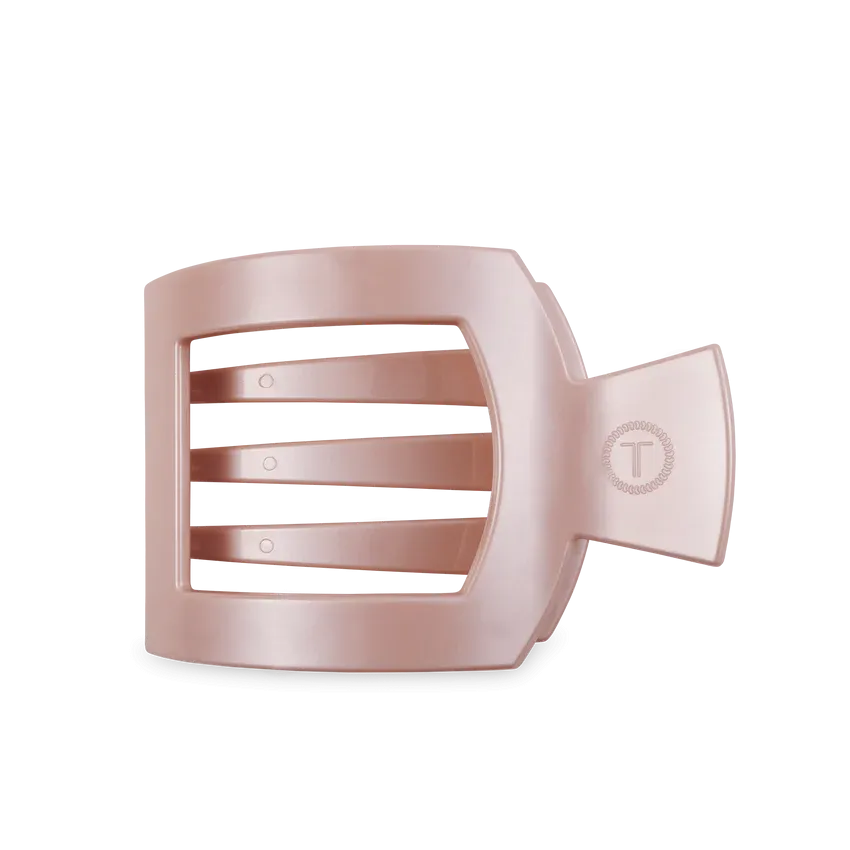 TELETIES | Large Square Flat Hair Clip {Pearly Pink}