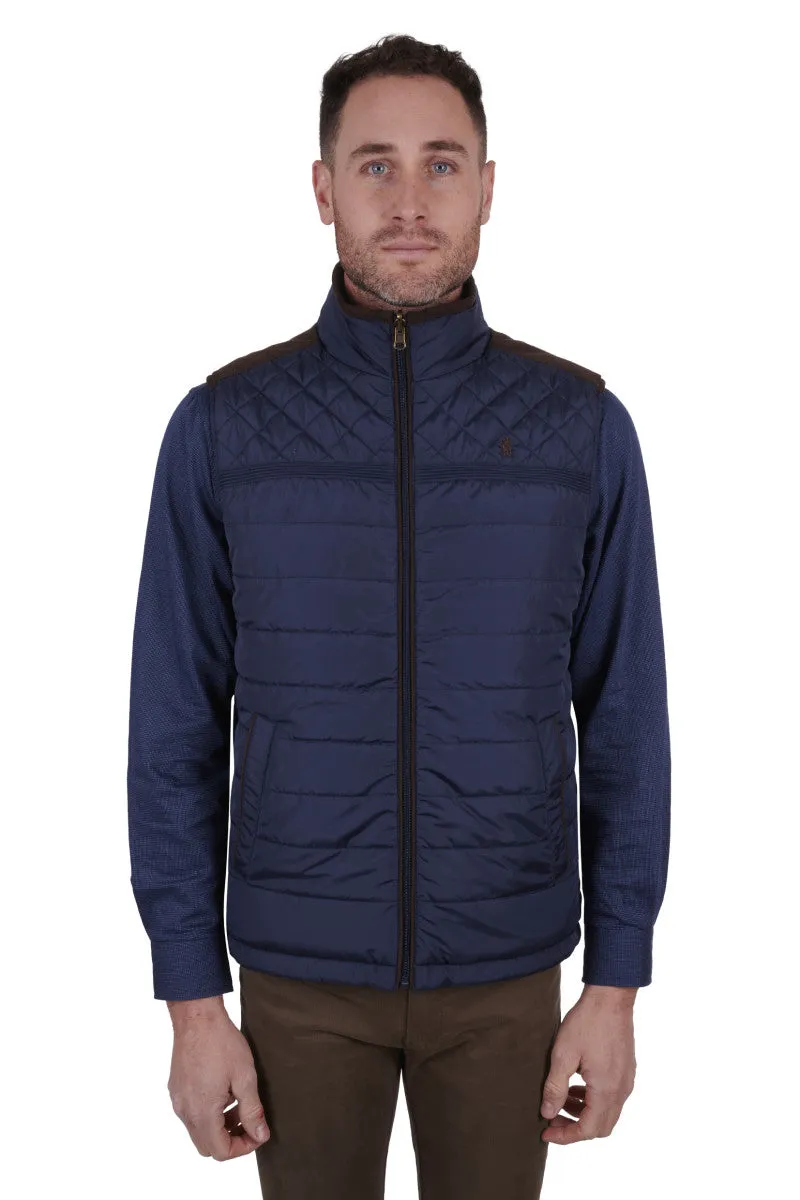 Thomas Cook Men's Lucknow Dipped Back Hem Reversible Vest - Navy