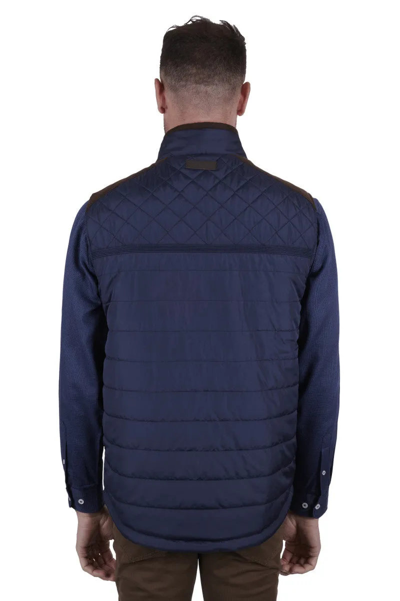Thomas Cook Men's Lucknow Dipped Back Hem Reversible Vest - Navy