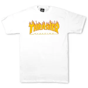 Thrasher - Flame Logo Tee White
