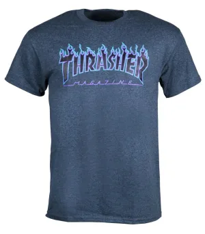 Thrasher T-Shirt Flame Logo - Dark Heather