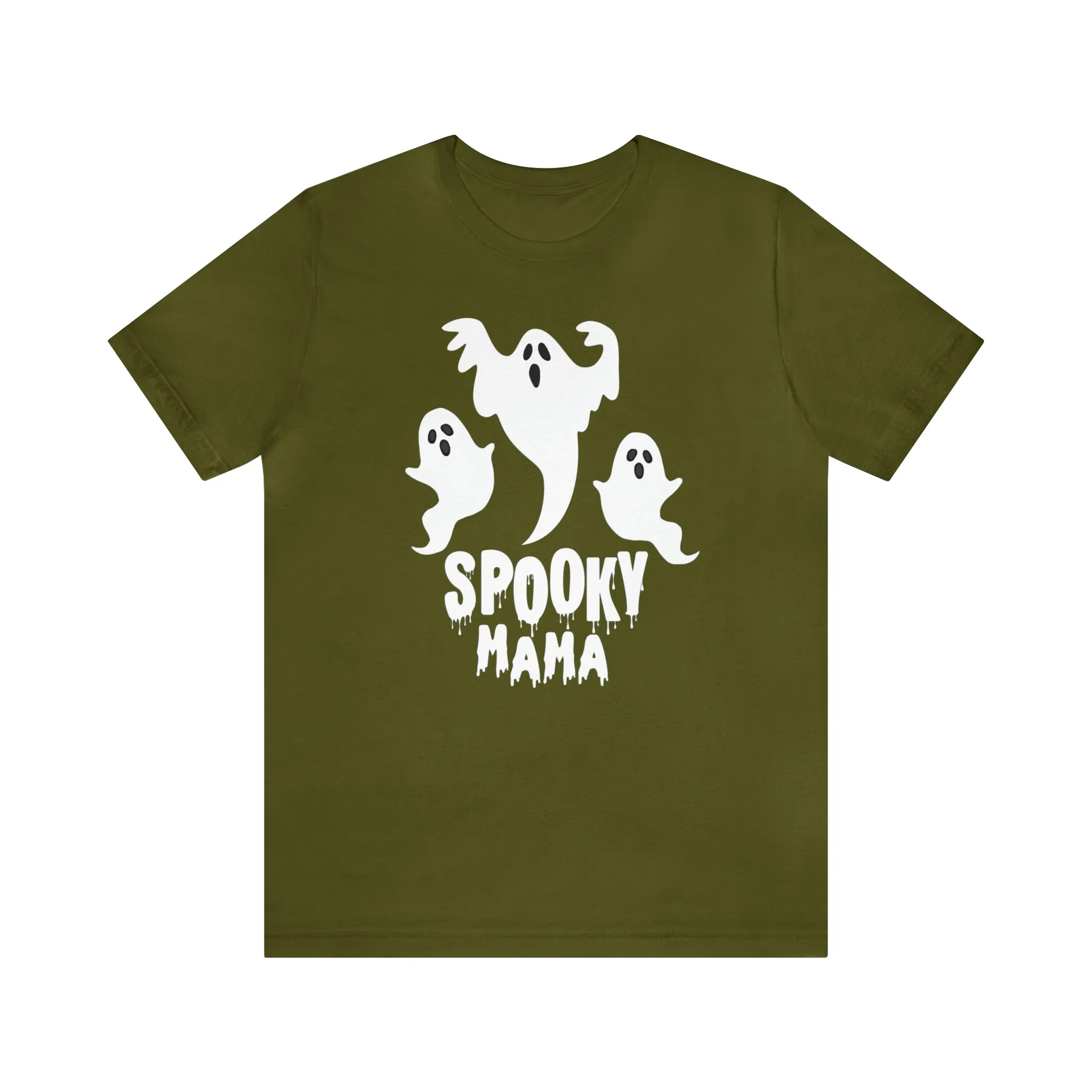 Three Scary Ghosts Halloween Boo T-Shirt | Spooky Ghost Mama Tee |  Bella Canvas 3001Unisex | Short Sleeve Tshirt