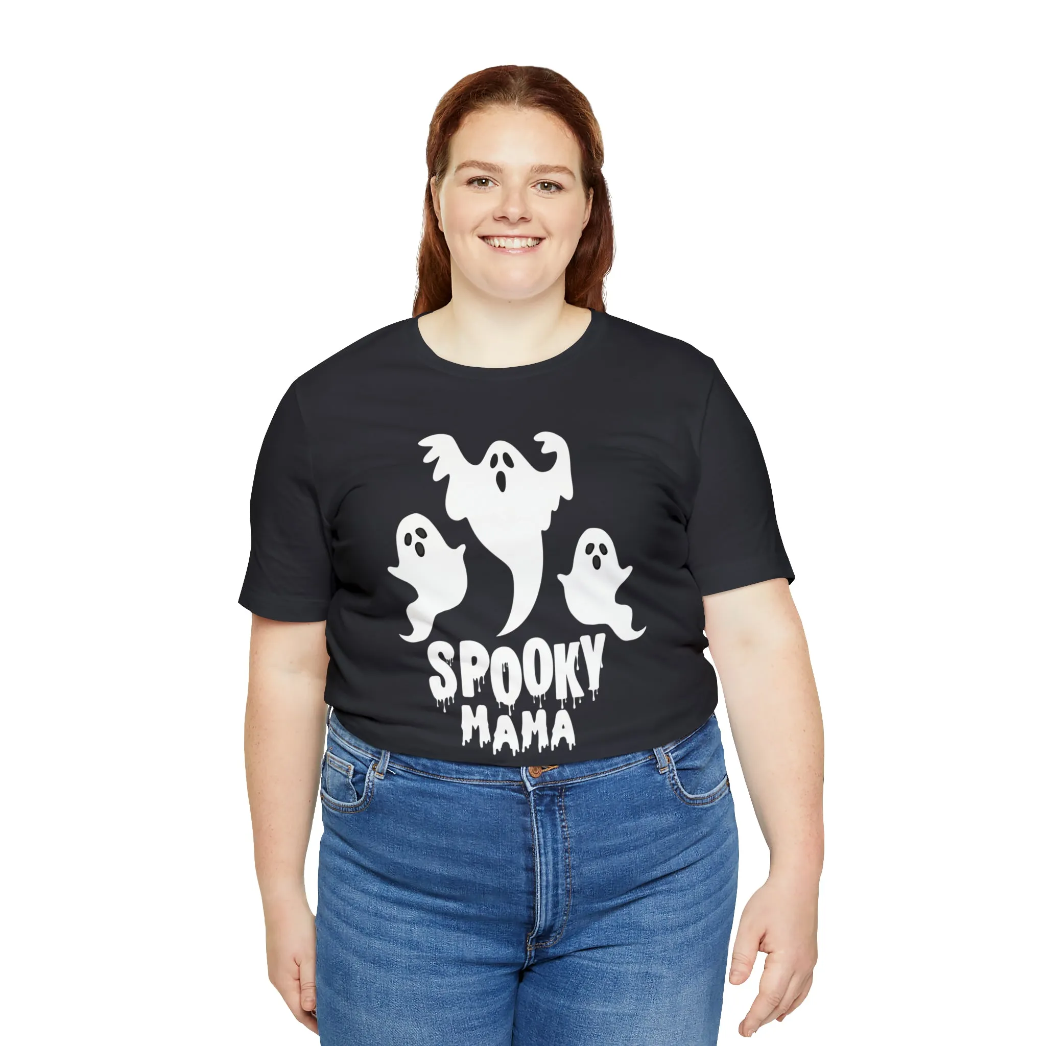 Three Scary Ghosts Halloween Boo T-Shirt | Spooky Ghost Mama Tee |  Bella Canvas 3001Unisex | Short Sleeve Tshirt