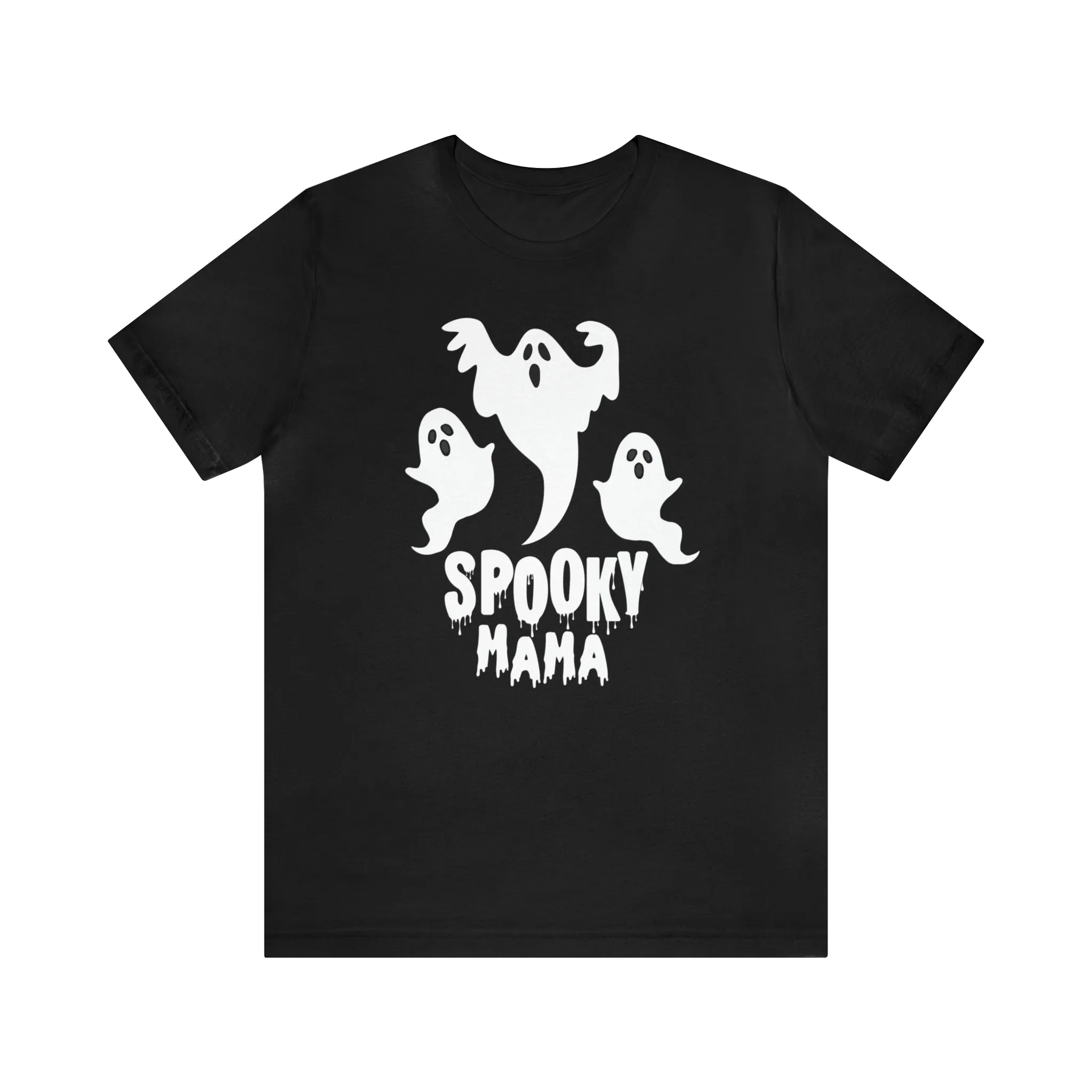 Three Scary Ghosts Halloween Boo T-Shirt | Spooky Ghost Mama Tee |  Bella Canvas 3001Unisex | Short Sleeve Tshirt