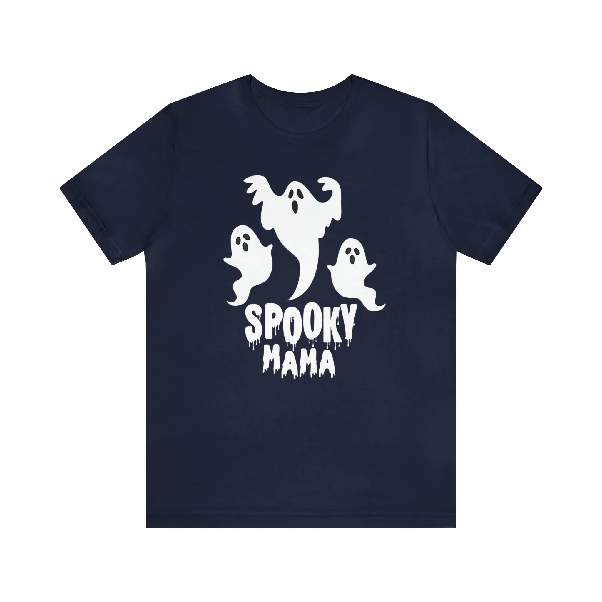 Three Scary Ghosts Halloween Boo T-Shirt | Spooky Ghost Mama Tee |  Bella Canvas 3001Unisex | Short Sleeve Tshirt