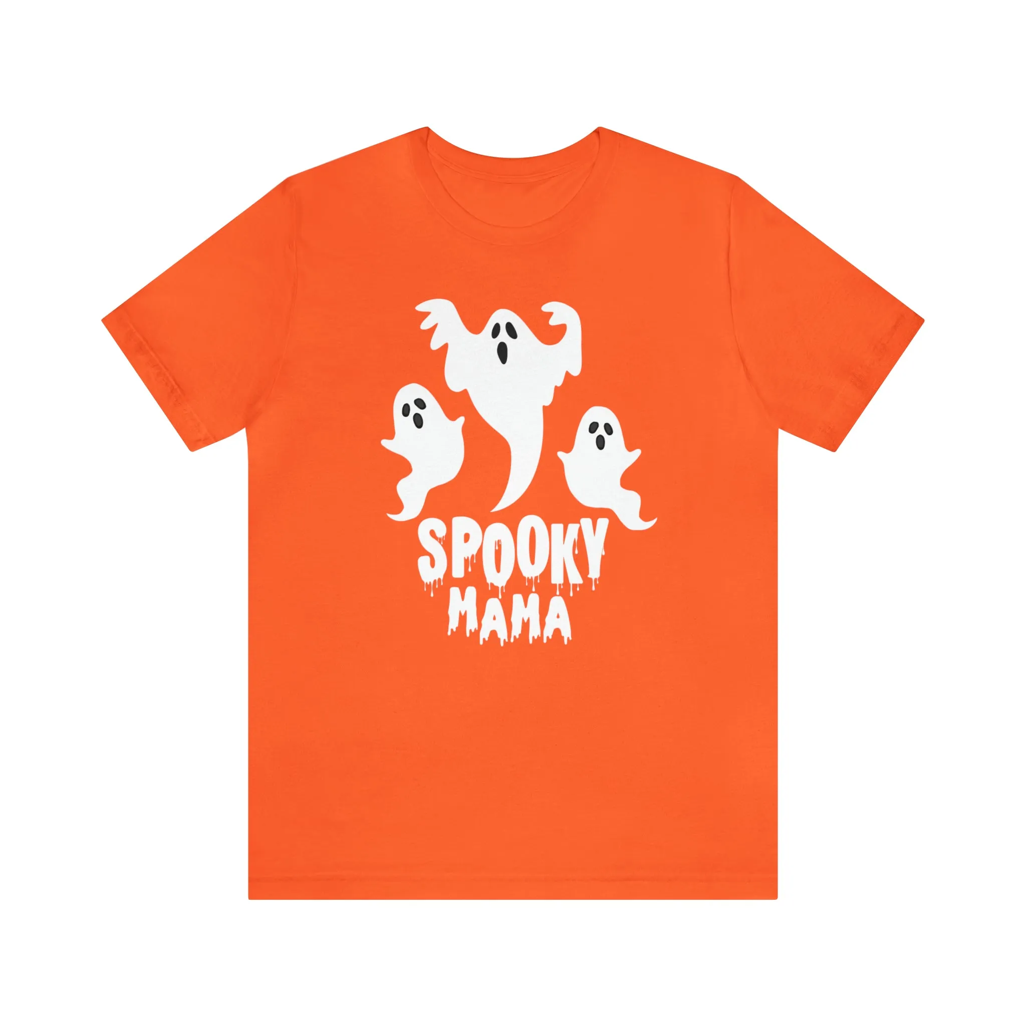 Three Scary Ghosts Halloween Boo T-Shirt | Spooky Ghost Mama Tee |  Bella Canvas 3001Unisex | Short Sleeve Tshirt