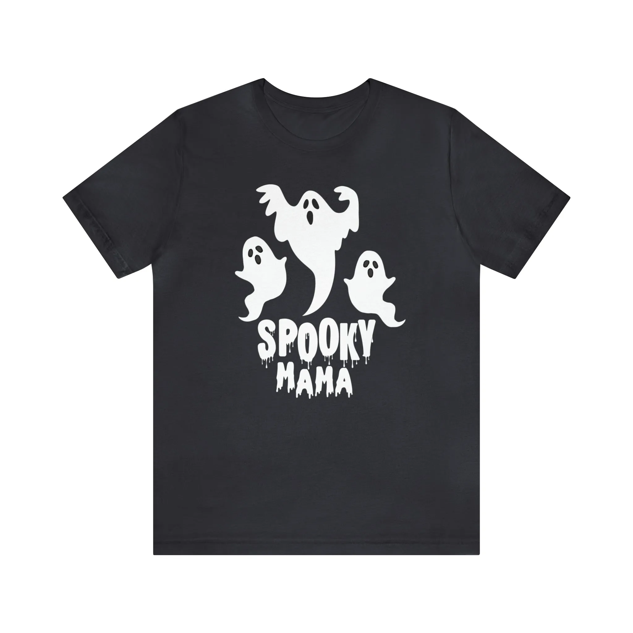 Three Scary Ghosts Halloween Boo T-Shirt | Spooky Ghost Mama Tee |  Bella Canvas 3001Unisex | Short Sleeve Tshirt