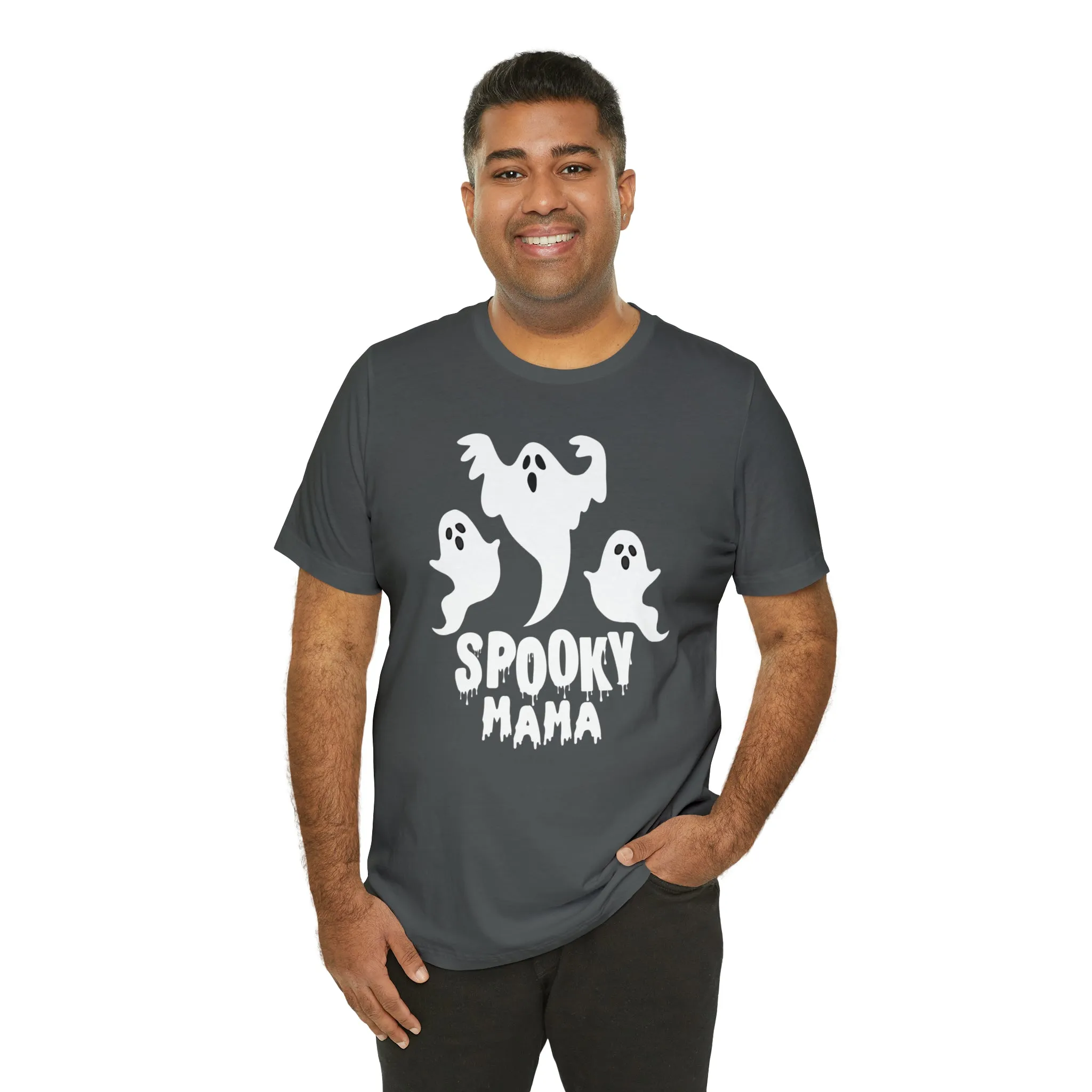 Three Scary Ghosts Halloween Boo T-Shirt | Spooky Ghost Mama Tee |  Bella Canvas 3001Unisex | Short Sleeve Tshirt