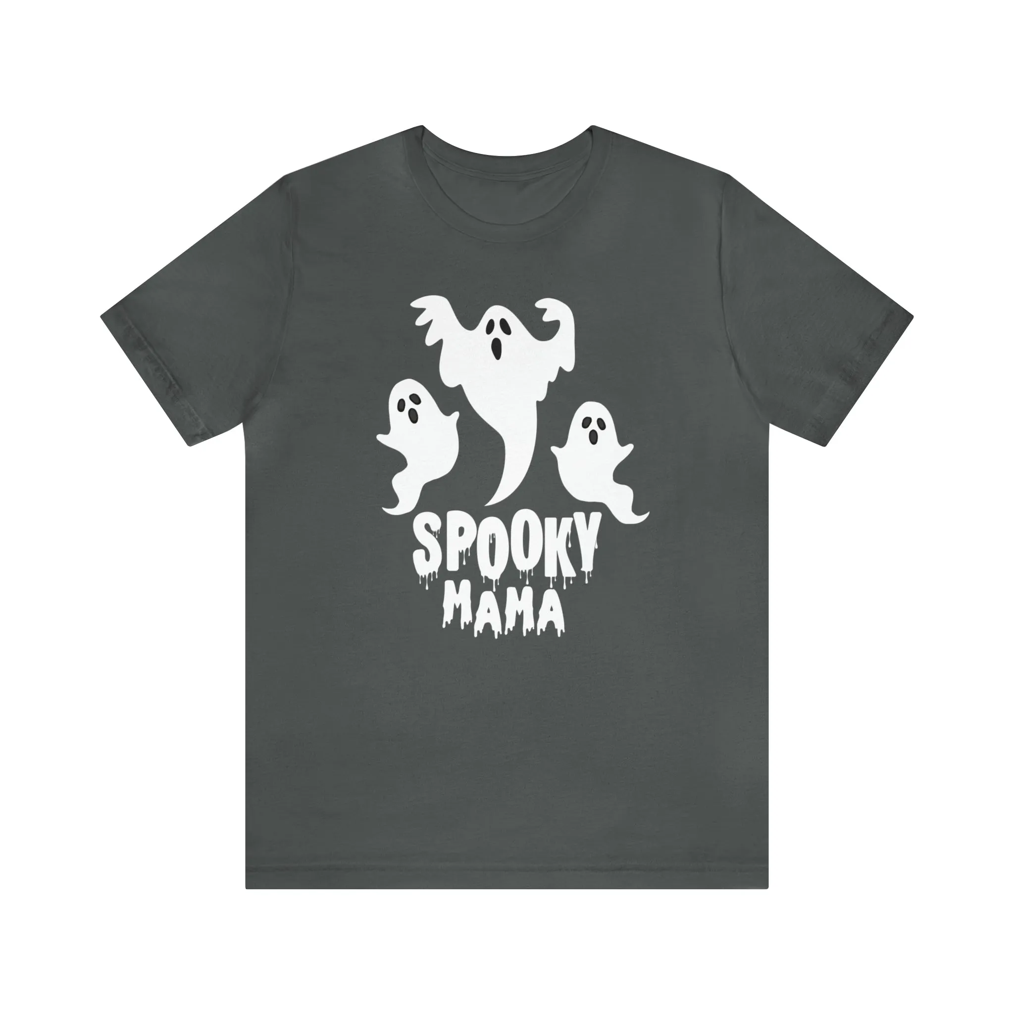 Three Scary Ghosts Halloween Boo T-Shirt | Spooky Ghost Mama Tee |  Bella Canvas 3001Unisex | Short Sleeve Tshirt