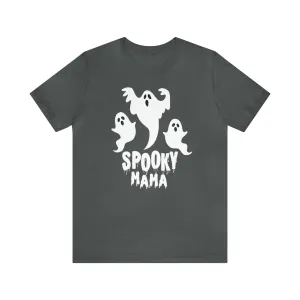 Three Scary Ghosts Halloween Boo T-Shirt | Spooky Ghost Mama Tee |  Bella Canvas 3001Unisex | Short Sleeve Tshirt