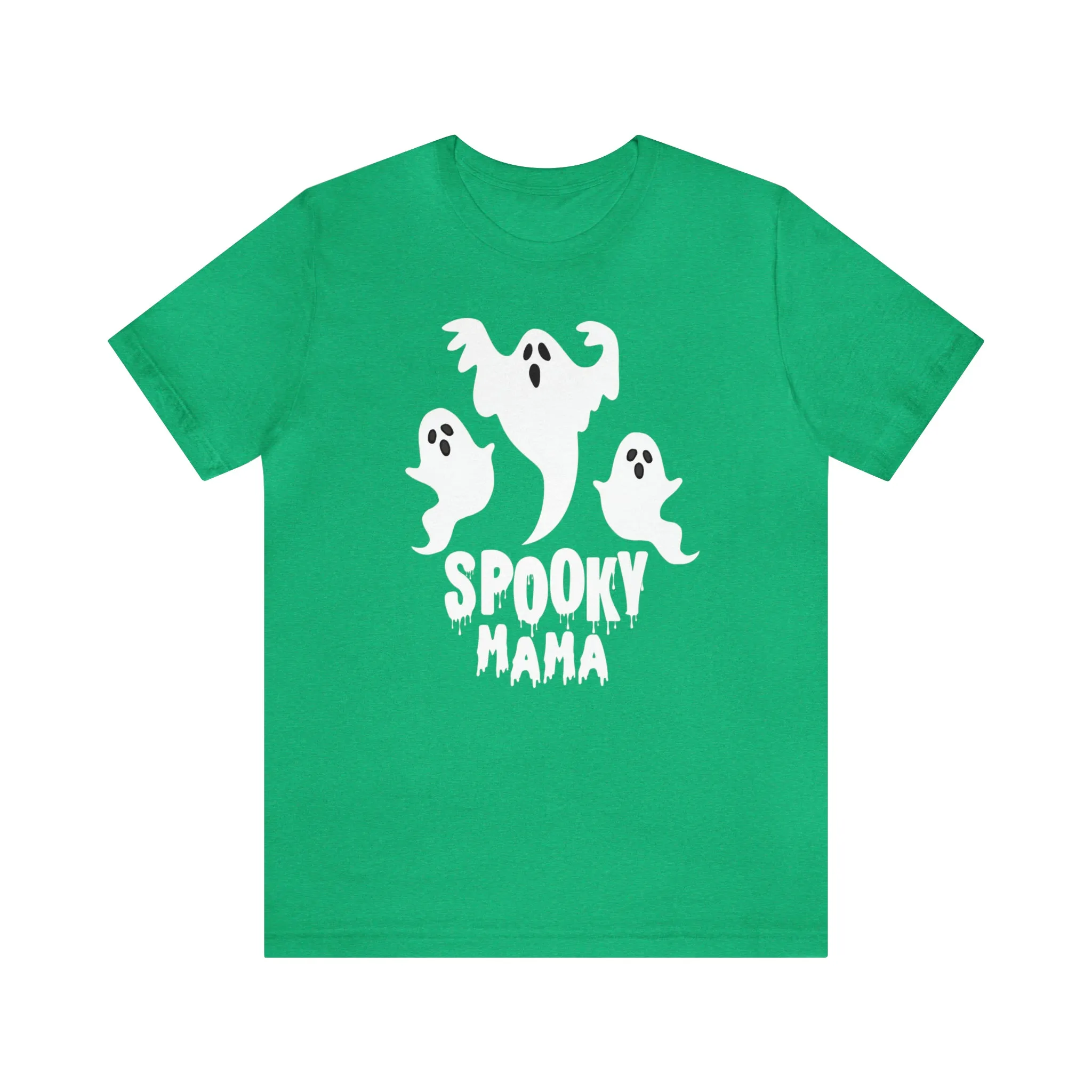 Three Scary Ghosts Halloween Boo T-Shirt | Spooky Ghost Mama Tee |  Bella Canvas 3001Unisex | Short Sleeve Tshirt