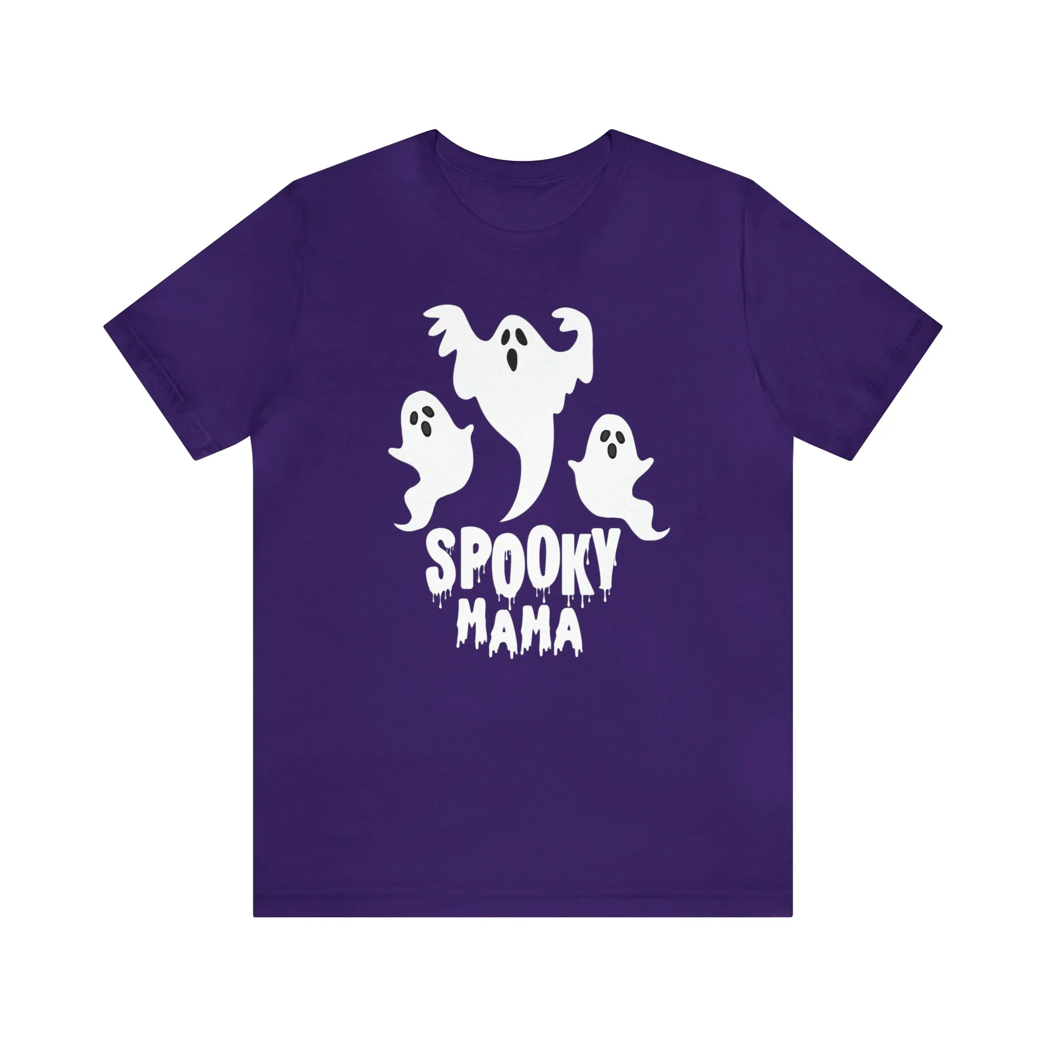 Three Scary Ghosts Halloween Boo T-Shirt | Spooky Ghost Mama Tee |  Bella Canvas 3001Unisex | Short Sleeve Tshirt