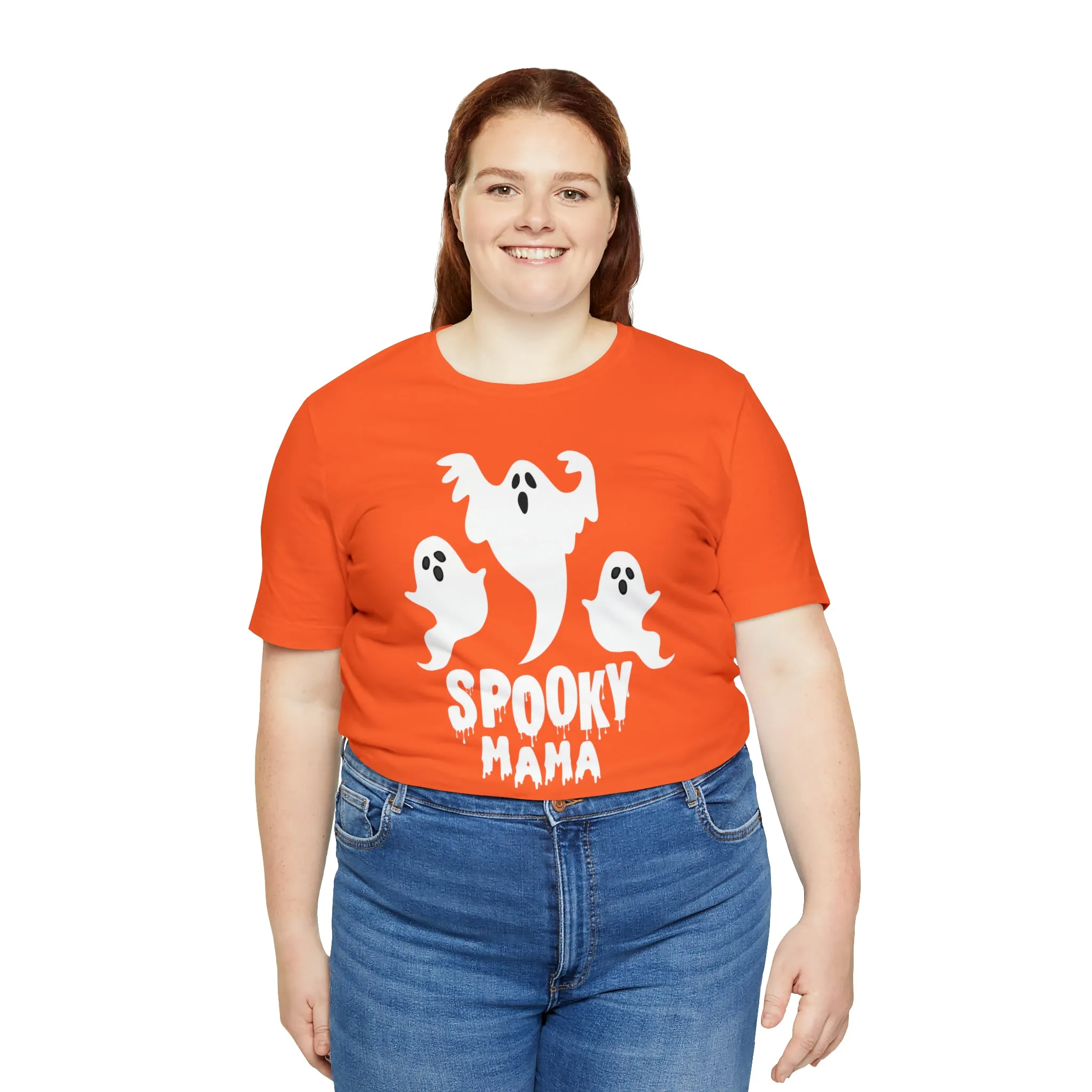 Three Scary Ghosts Halloween Boo T-Shirt | Spooky Ghost Mama Tee |  Bella Canvas 3001Unisex | Short Sleeve Tshirt
