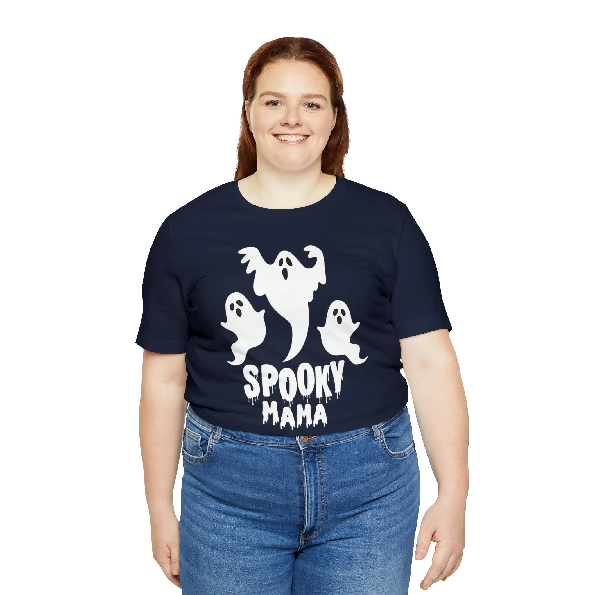 Three Scary Ghosts Halloween Boo T-Shirt | Spooky Ghost Mama Tee |  Bella Canvas 3001Unisex | Short Sleeve Tshirt
