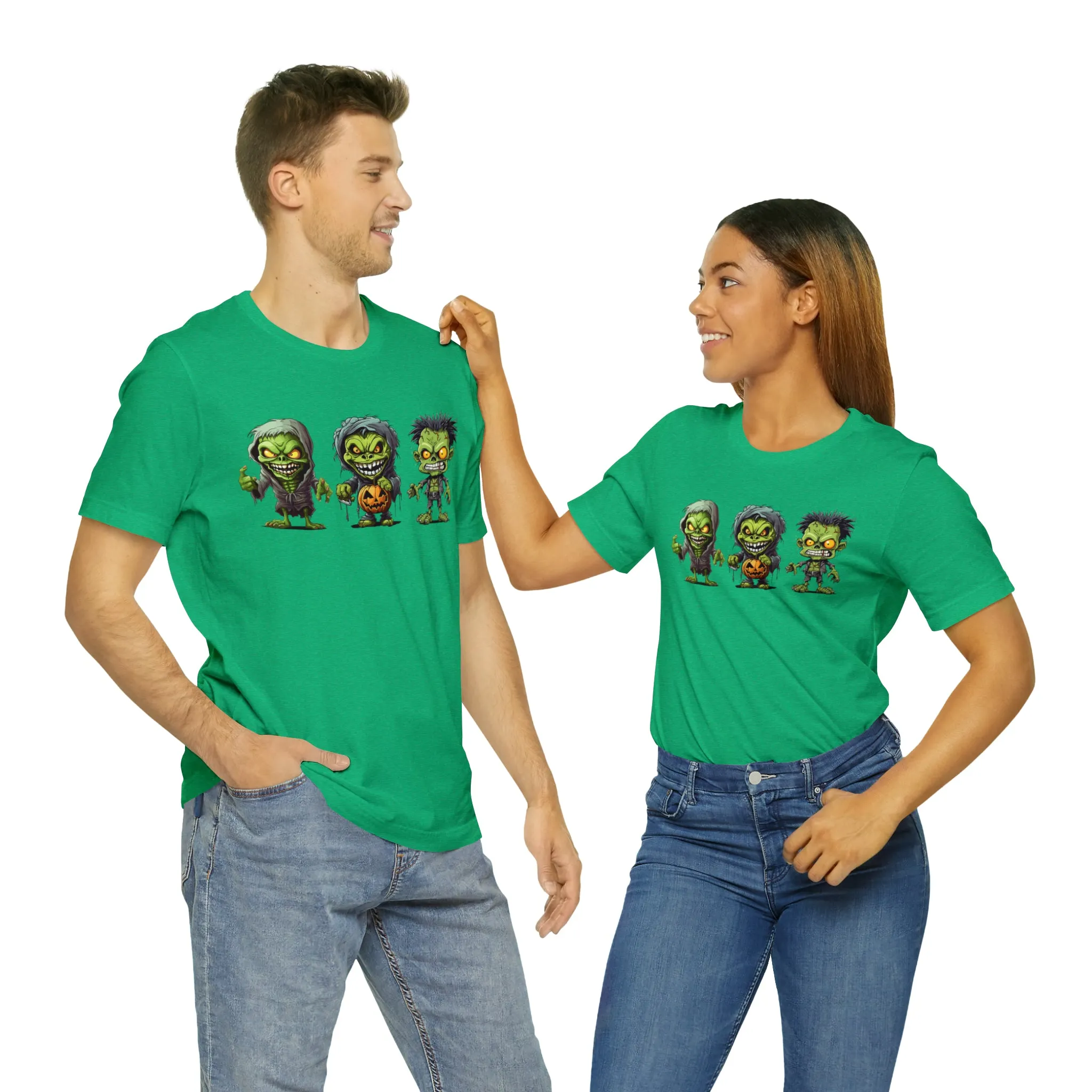 Three Scary Ghouls T-Shirt | Creepy Ghouls Tee |  Bella Canvas 3001Unisex | Spooky Short Sleeve Tshirt