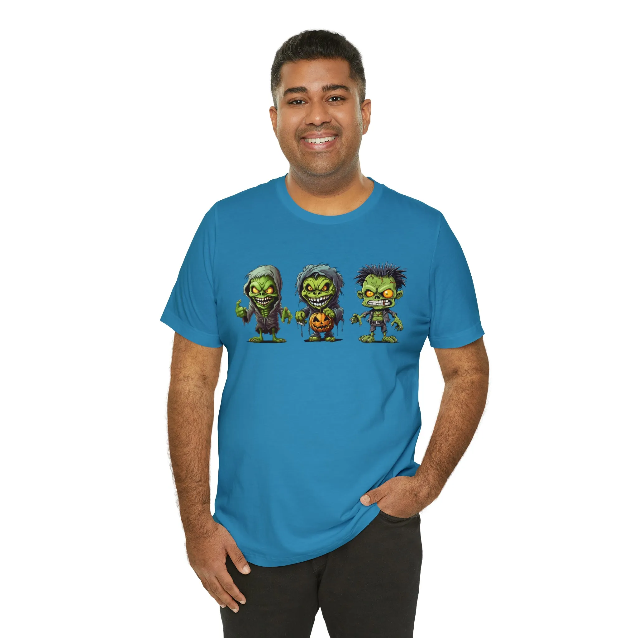 Three Scary Ghouls T-Shirt | Creepy Ghouls Tee |  Bella Canvas 3001Unisex | Spooky Short Sleeve Tshirt