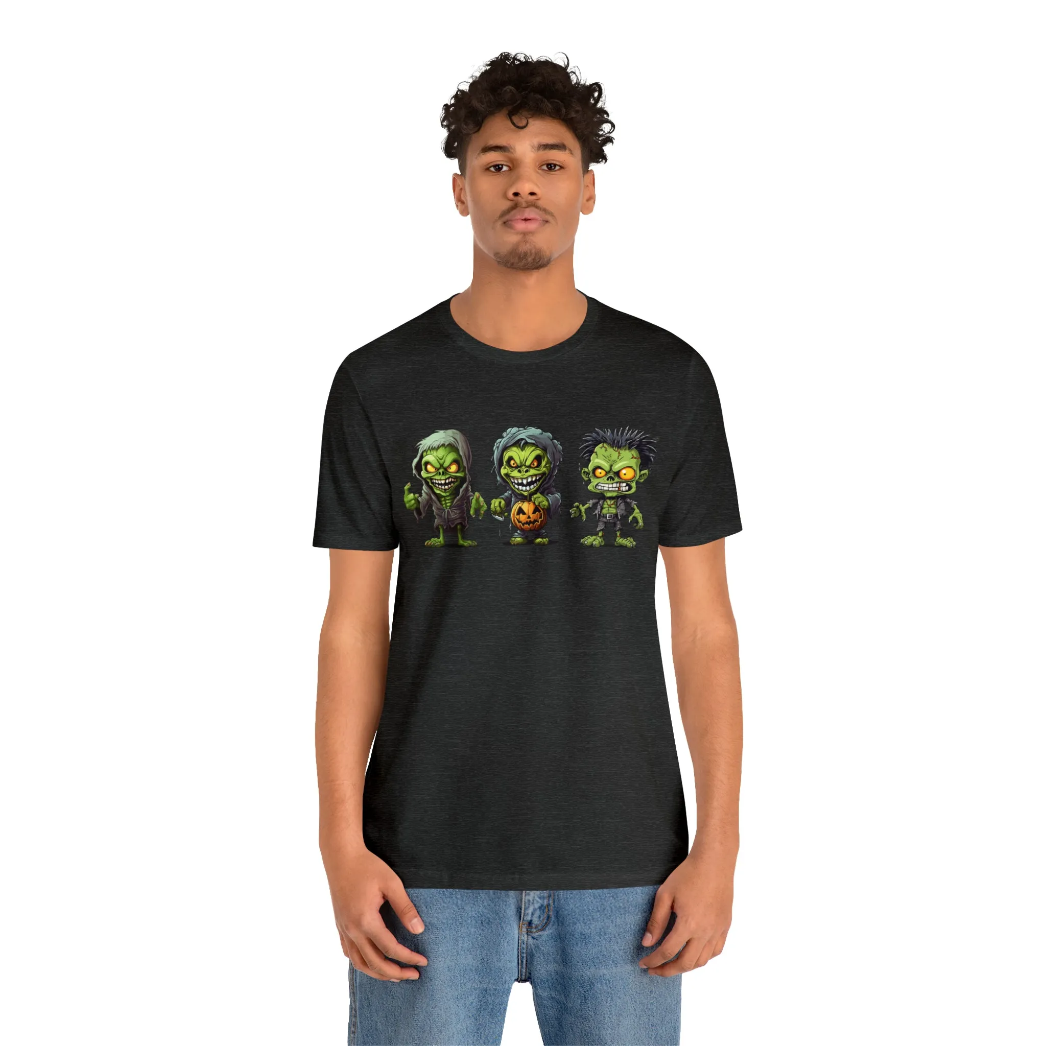 Three Scary Ghouls T-Shirt | Creepy Ghouls Tee |  Bella Canvas 3001Unisex | Spooky Short Sleeve Tshirt