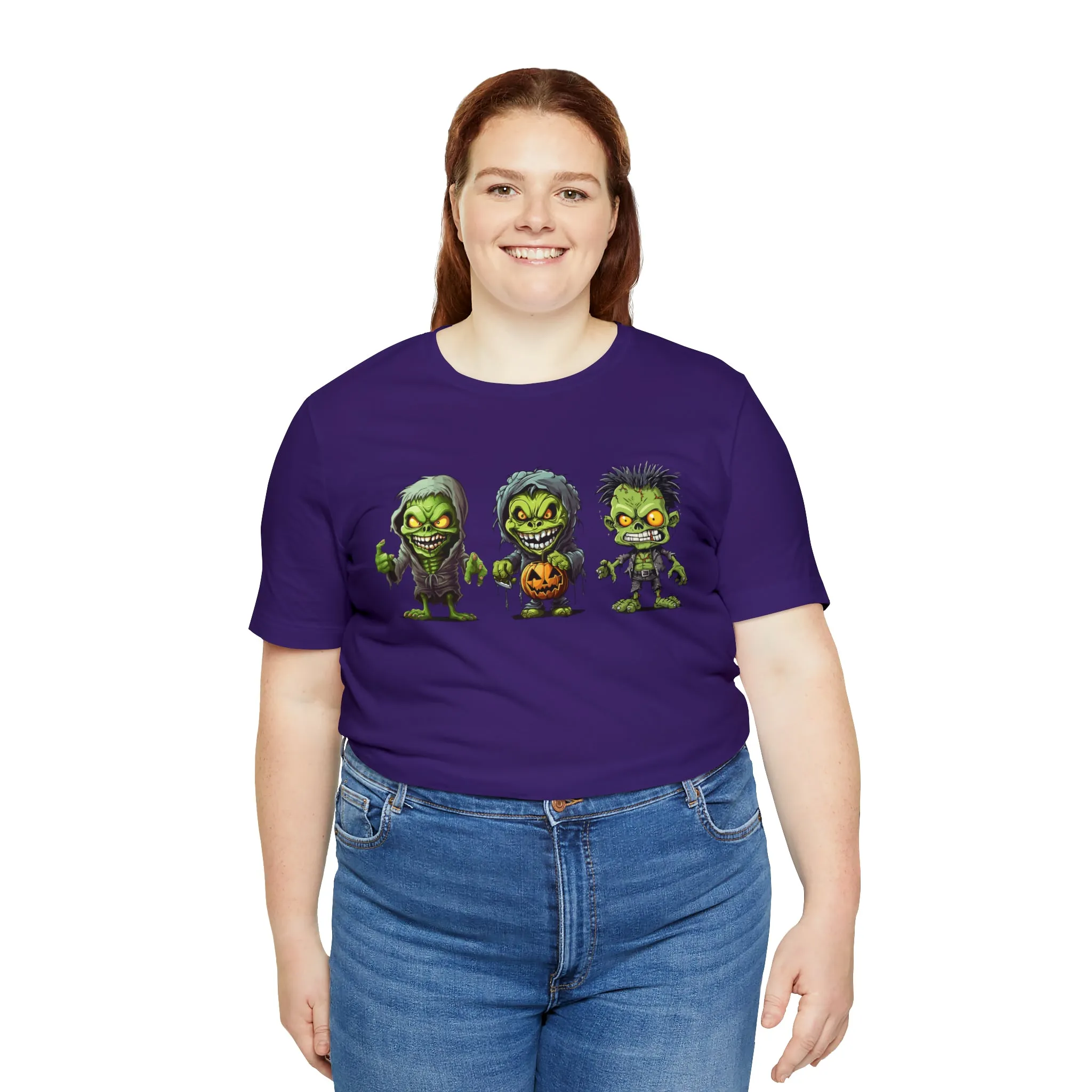 Three Scary Ghouls T-Shirt | Creepy Ghouls Tee |  Bella Canvas 3001Unisex | Spooky Short Sleeve Tshirt