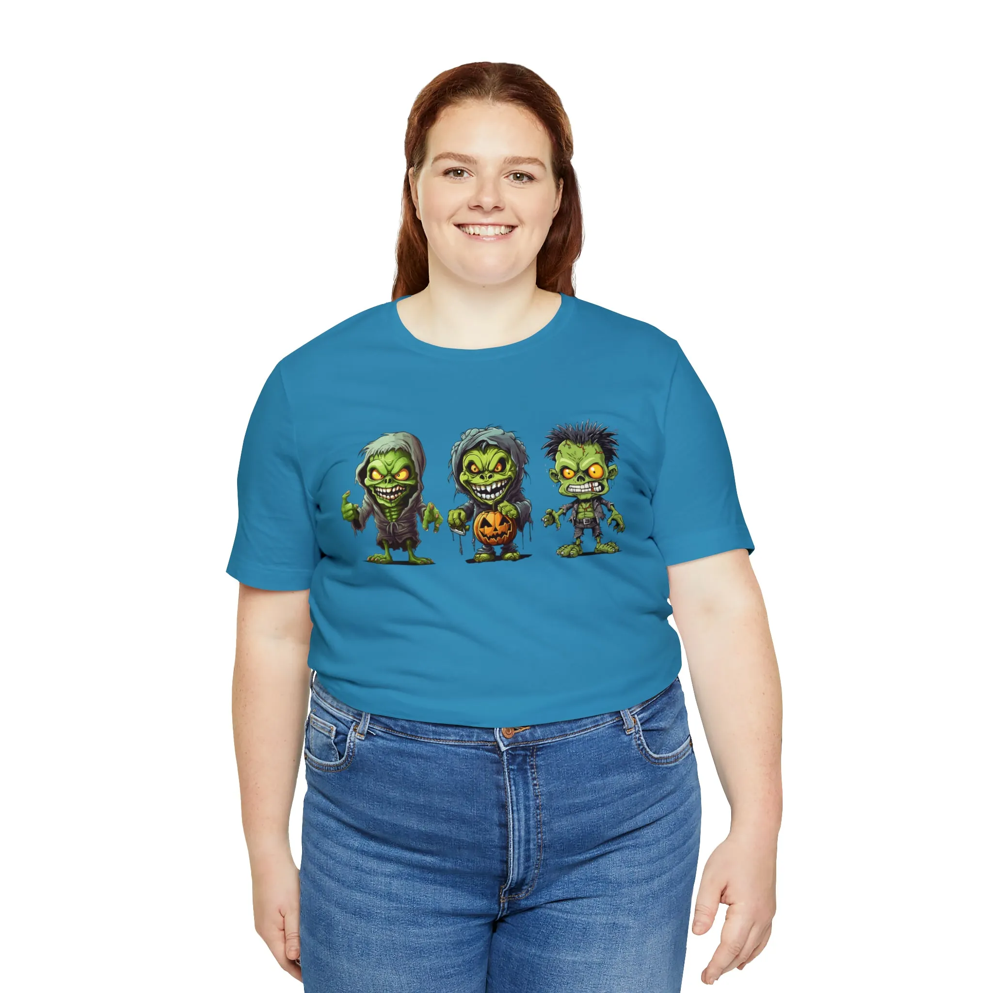 Three Scary Ghouls T-Shirt | Creepy Ghouls Tee |  Bella Canvas 3001Unisex | Spooky Short Sleeve Tshirt