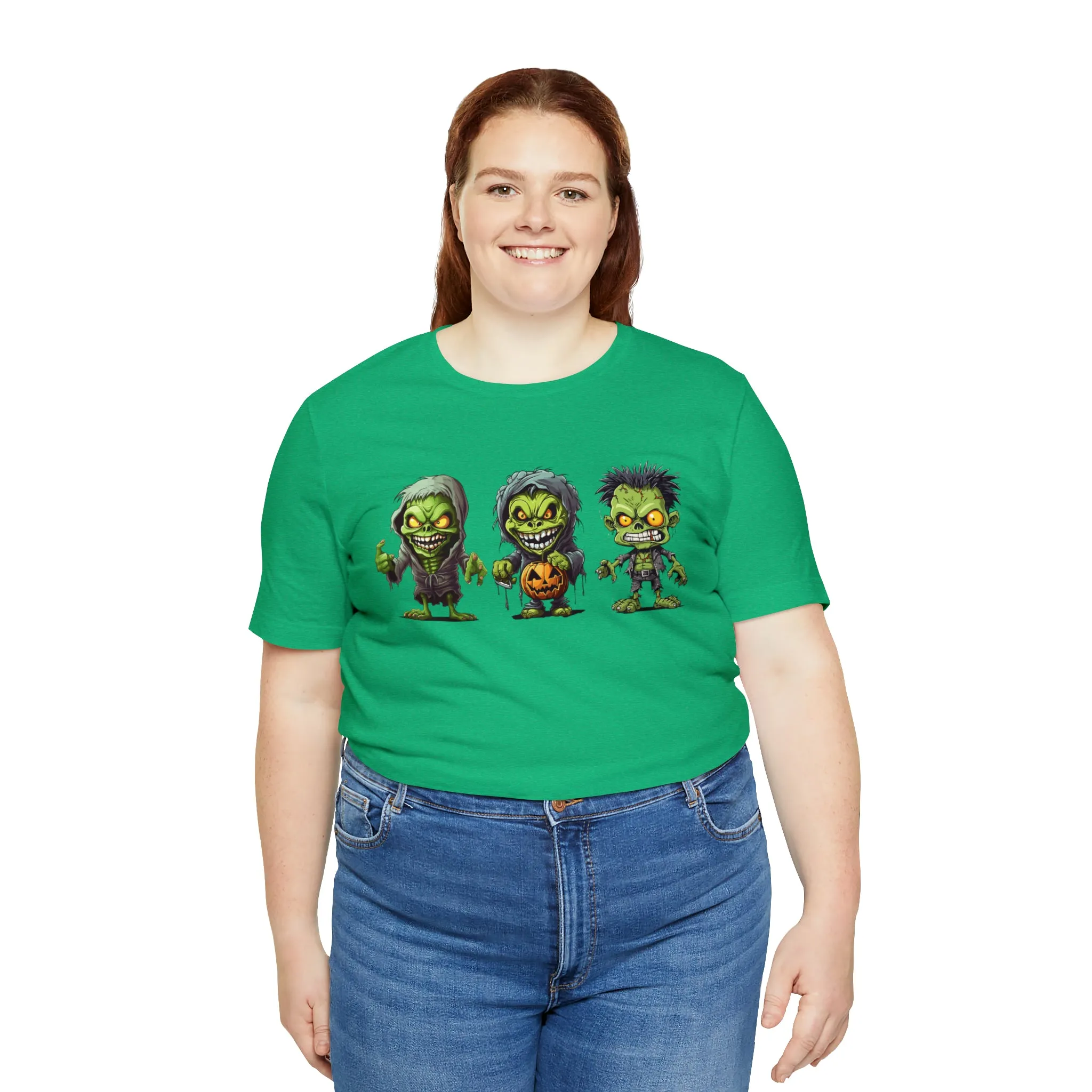 Three Scary Ghouls T-Shirt | Creepy Ghouls Tee |  Bella Canvas 3001Unisex | Spooky Short Sleeve Tshirt