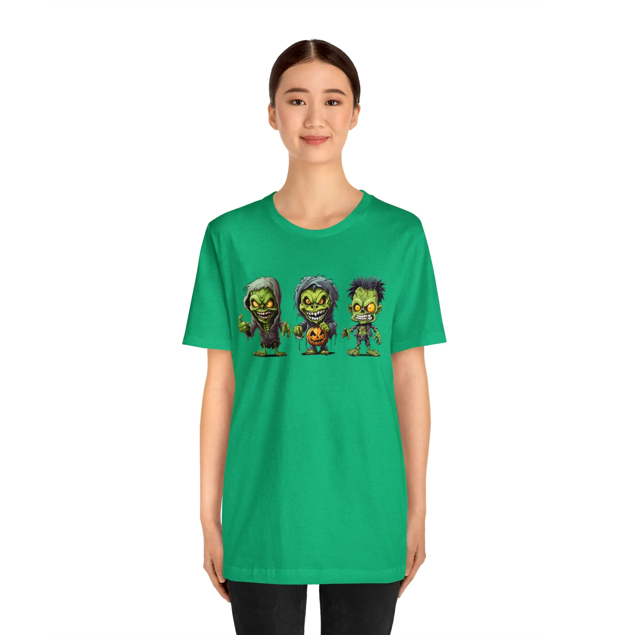 Three Scary Ghouls T-Shirt | Creepy Ghouls Tee |  Bella Canvas 3001Unisex | Spooky Short Sleeve Tshirt