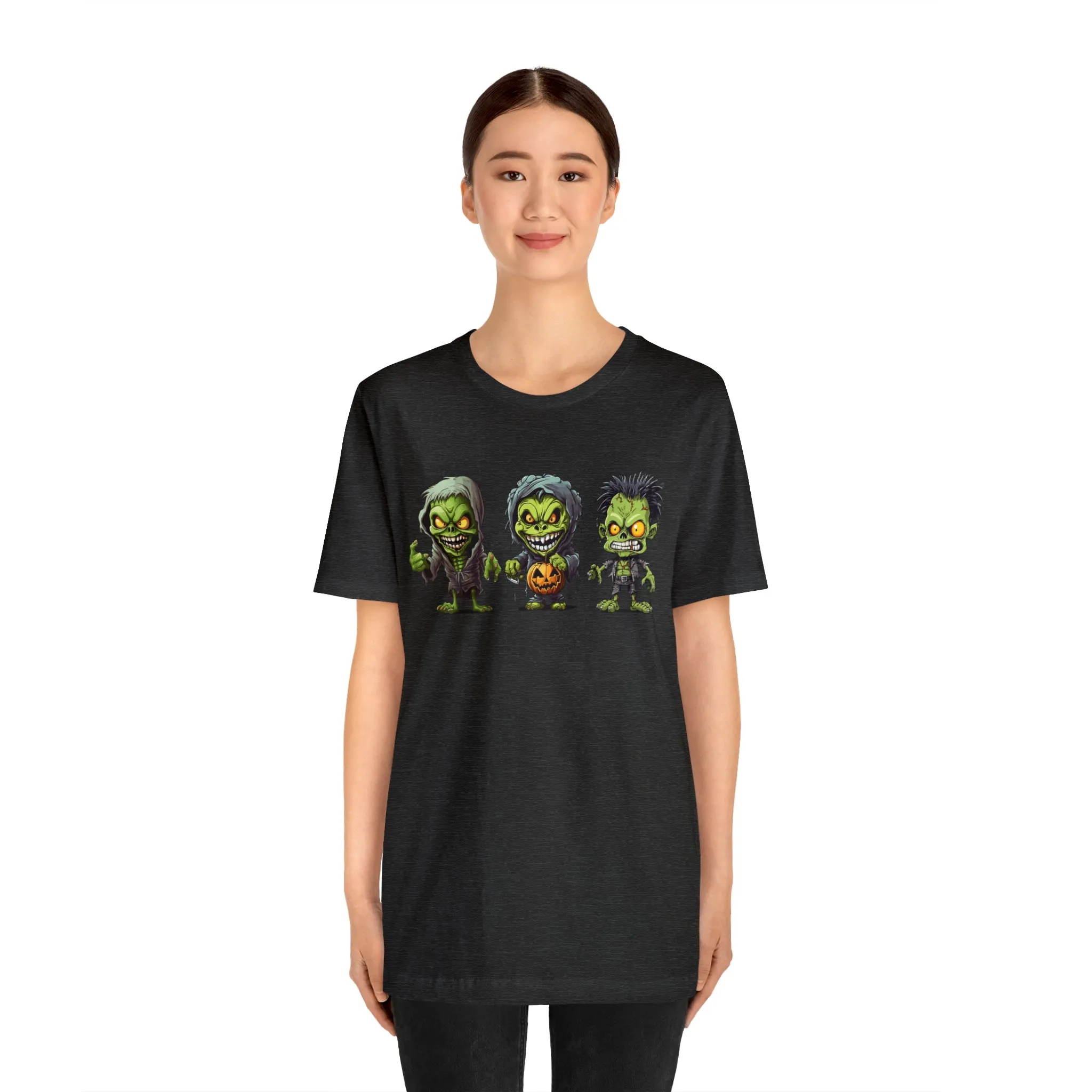 Three Scary Ghouls T-Shirt | Creepy Ghouls Tee |  Bella Canvas 3001Unisex | Spooky Short Sleeve Tshirt