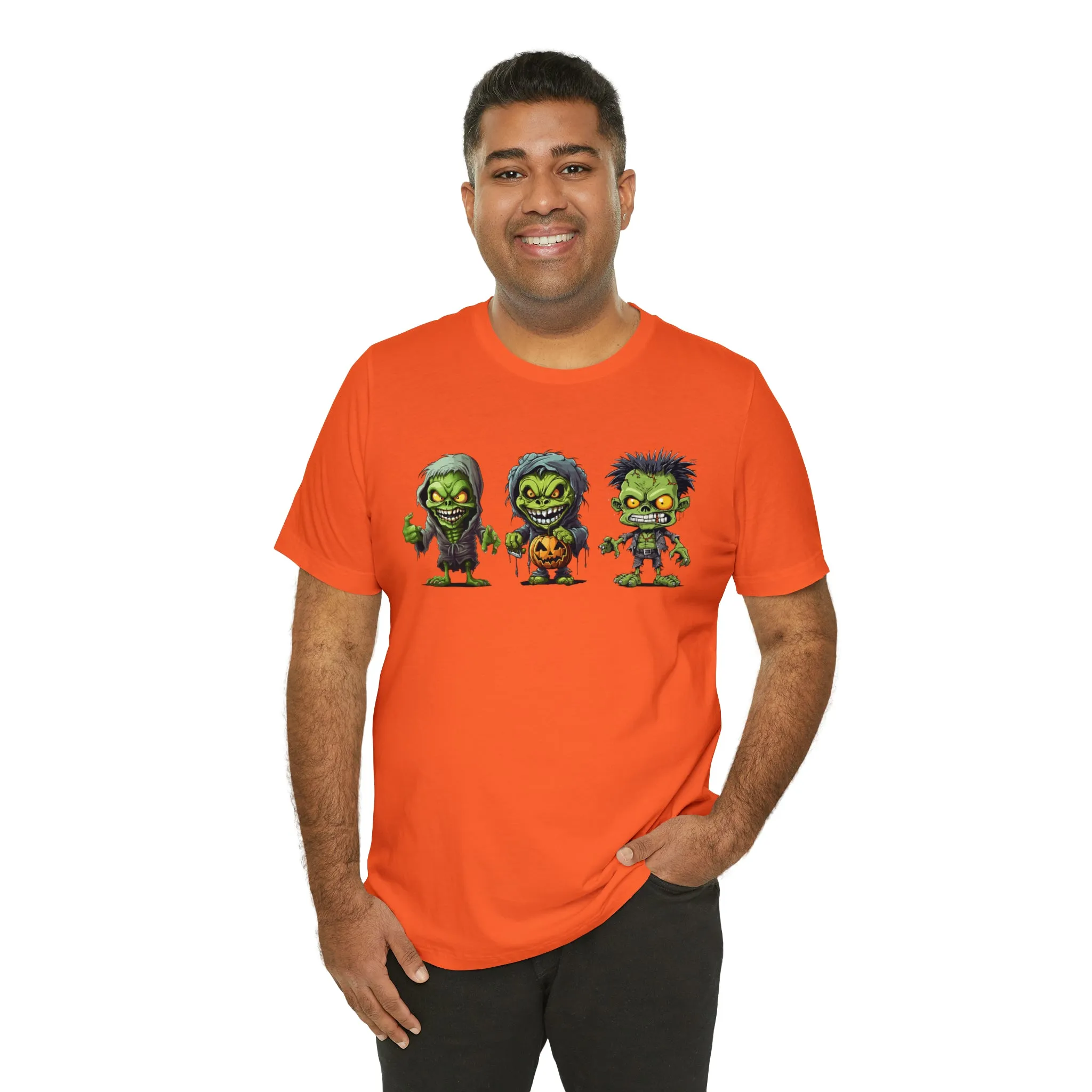 Three Scary Ghouls T-Shirt | Creepy Ghouls Tee |  Bella Canvas 3001Unisex | Spooky Short Sleeve Tshirt