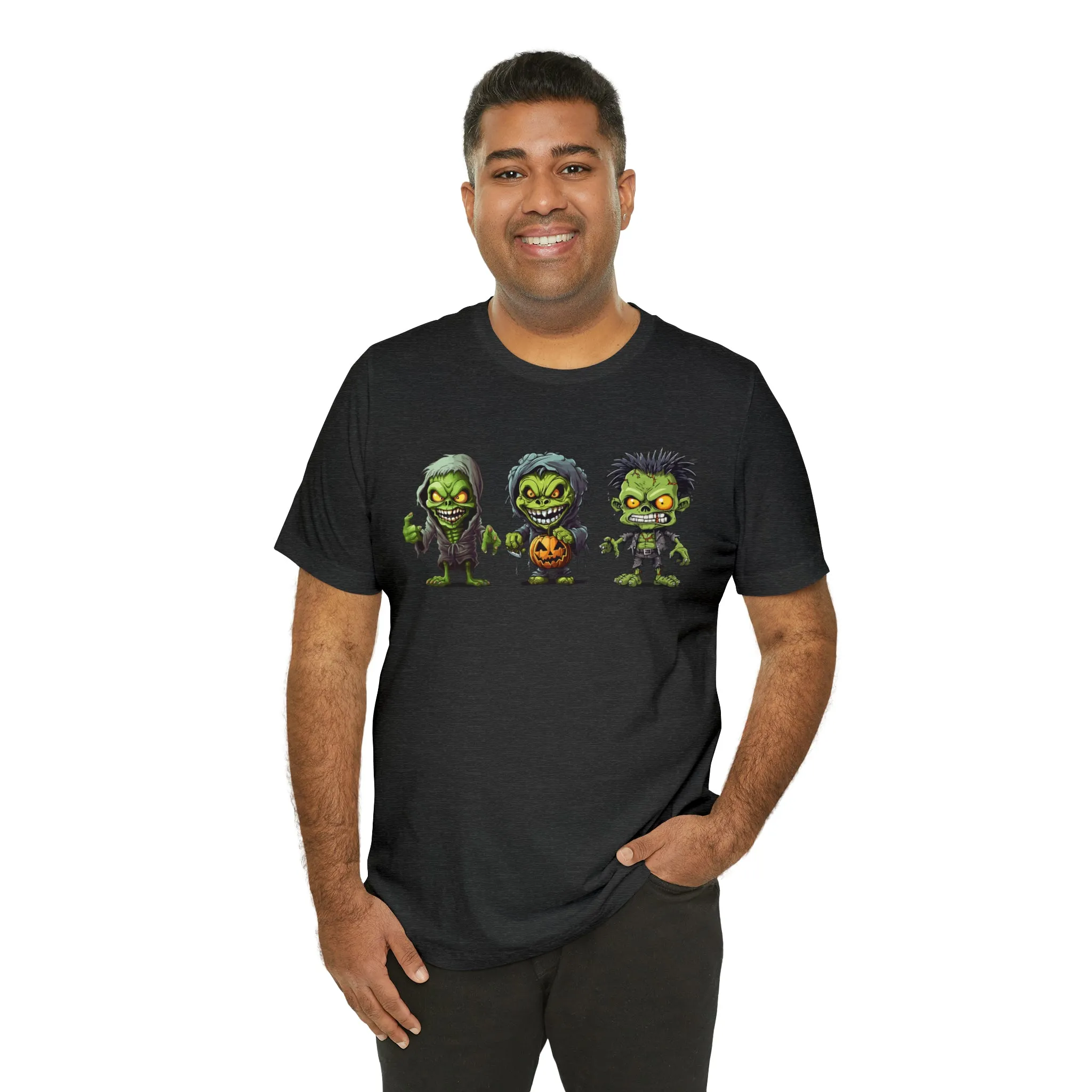 Three Scary Ghouls T-Shirt | Creepy Ghouls Tee |  Bella Canvas 3001Unisex | Spooky Short Sleeve Tshirt